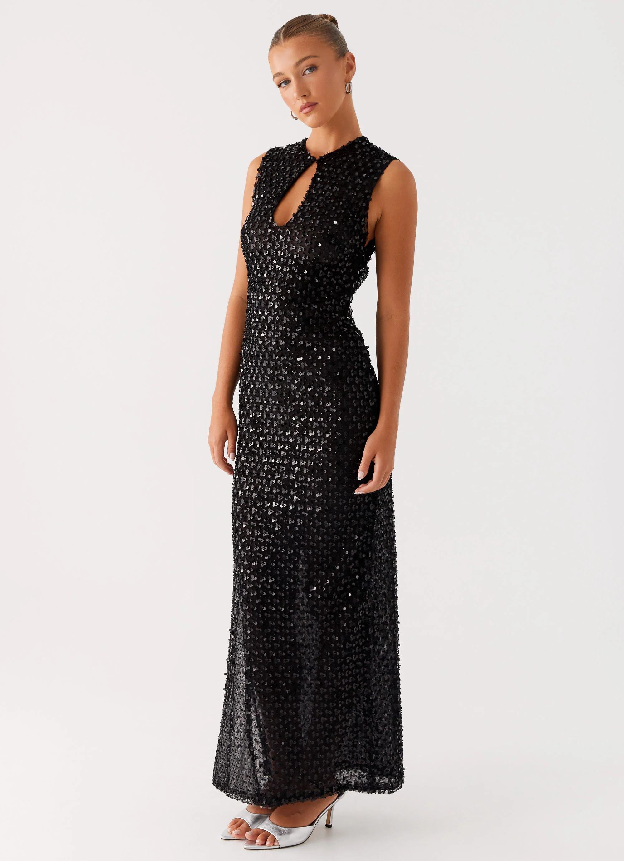 Kore Sequin Maxi Dress - Black - Image 2