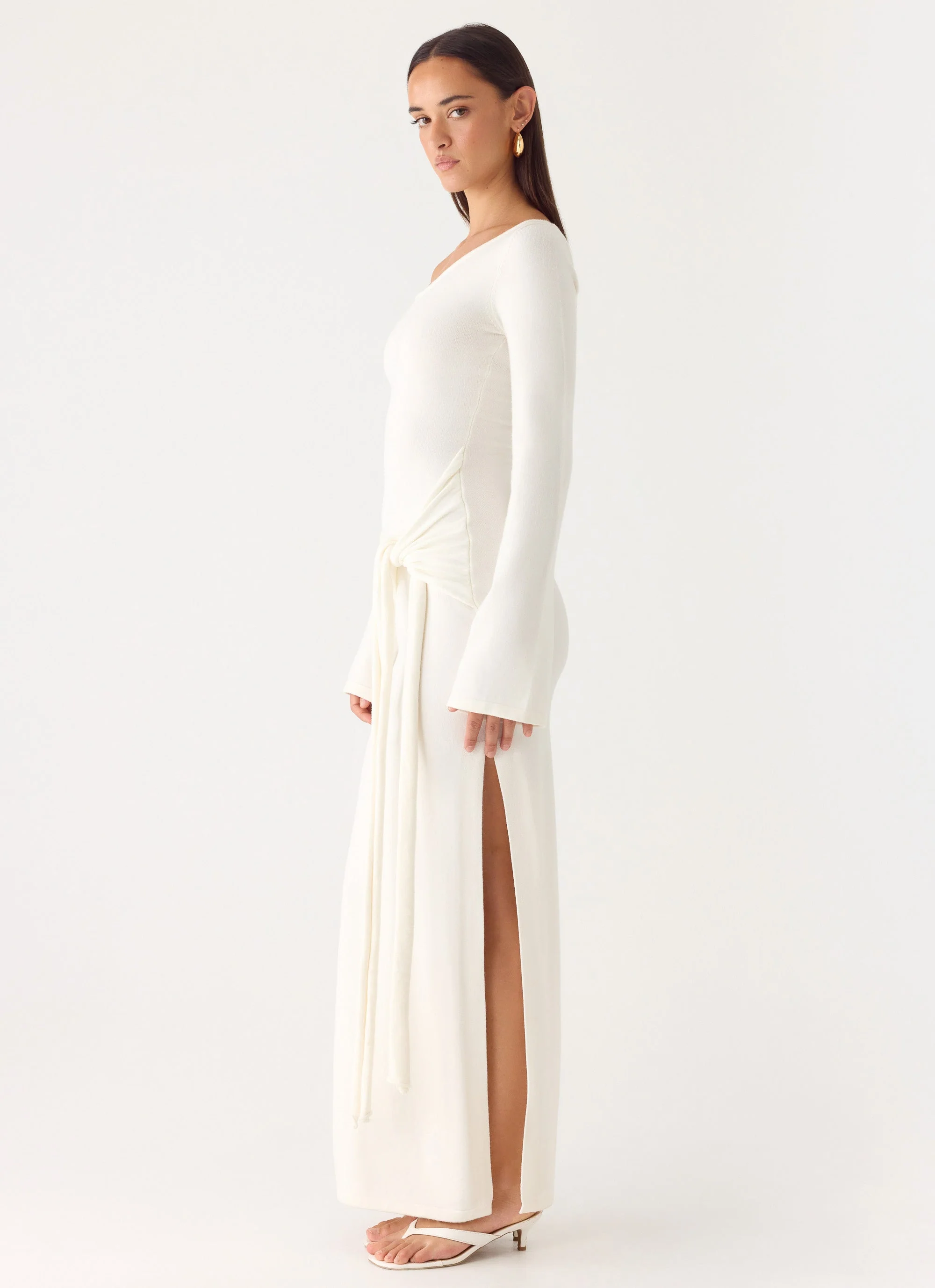 Kova Knit Maxi Dress - White - Image 3