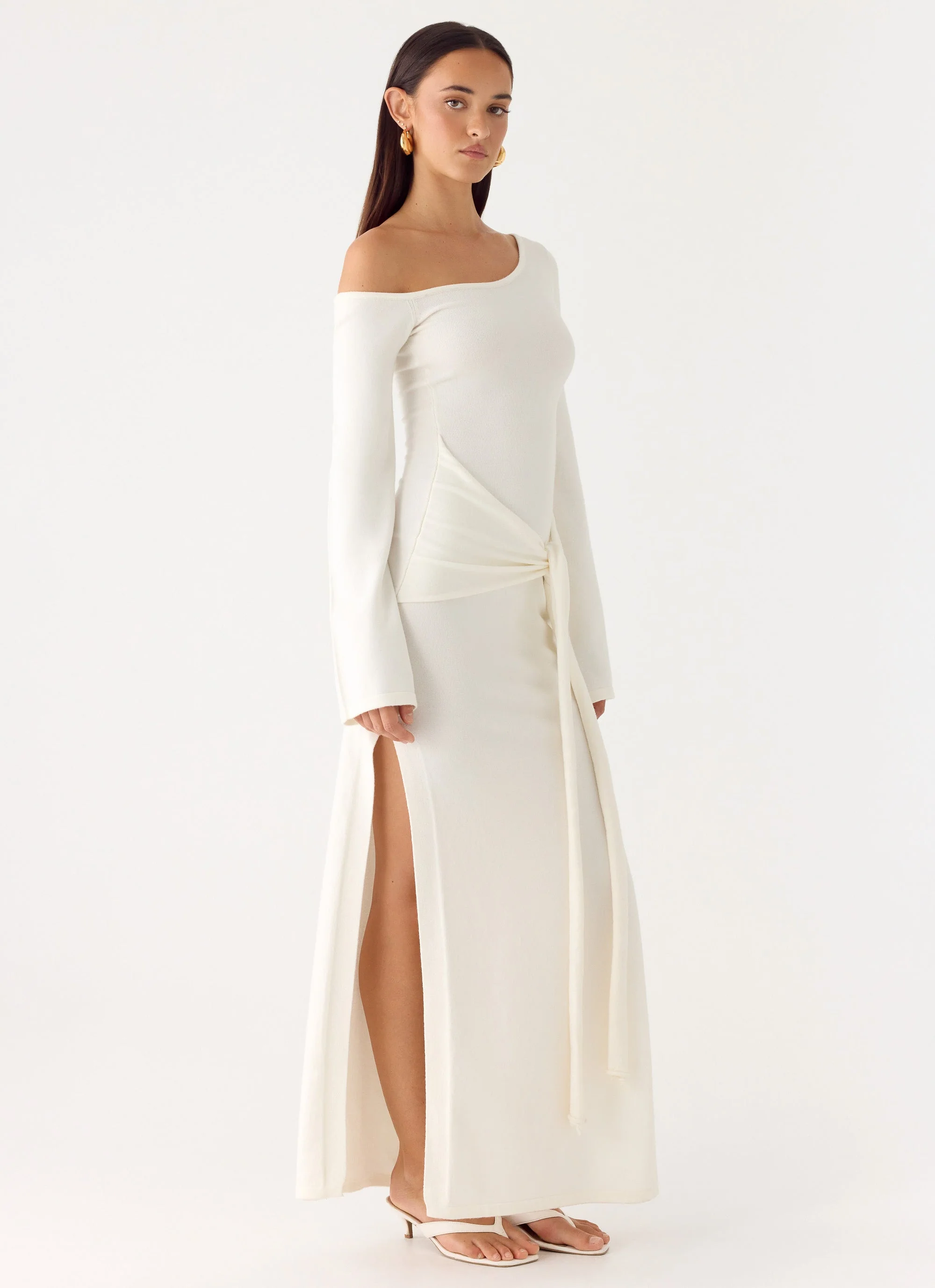Kova Knit Maxi Dress - White - Image 6