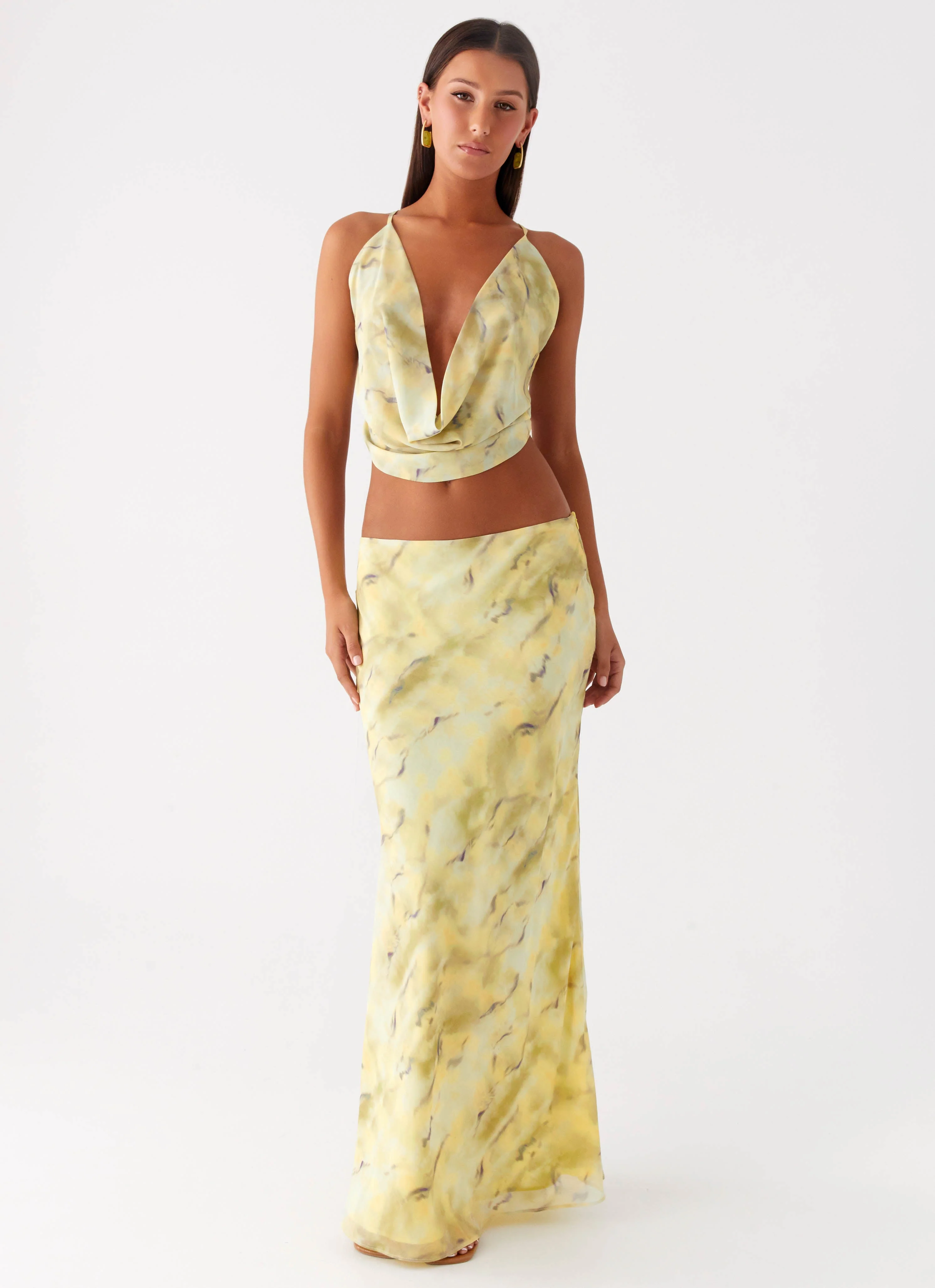 Kylo Cowl Top - Yellow Tie Dye - Image 2