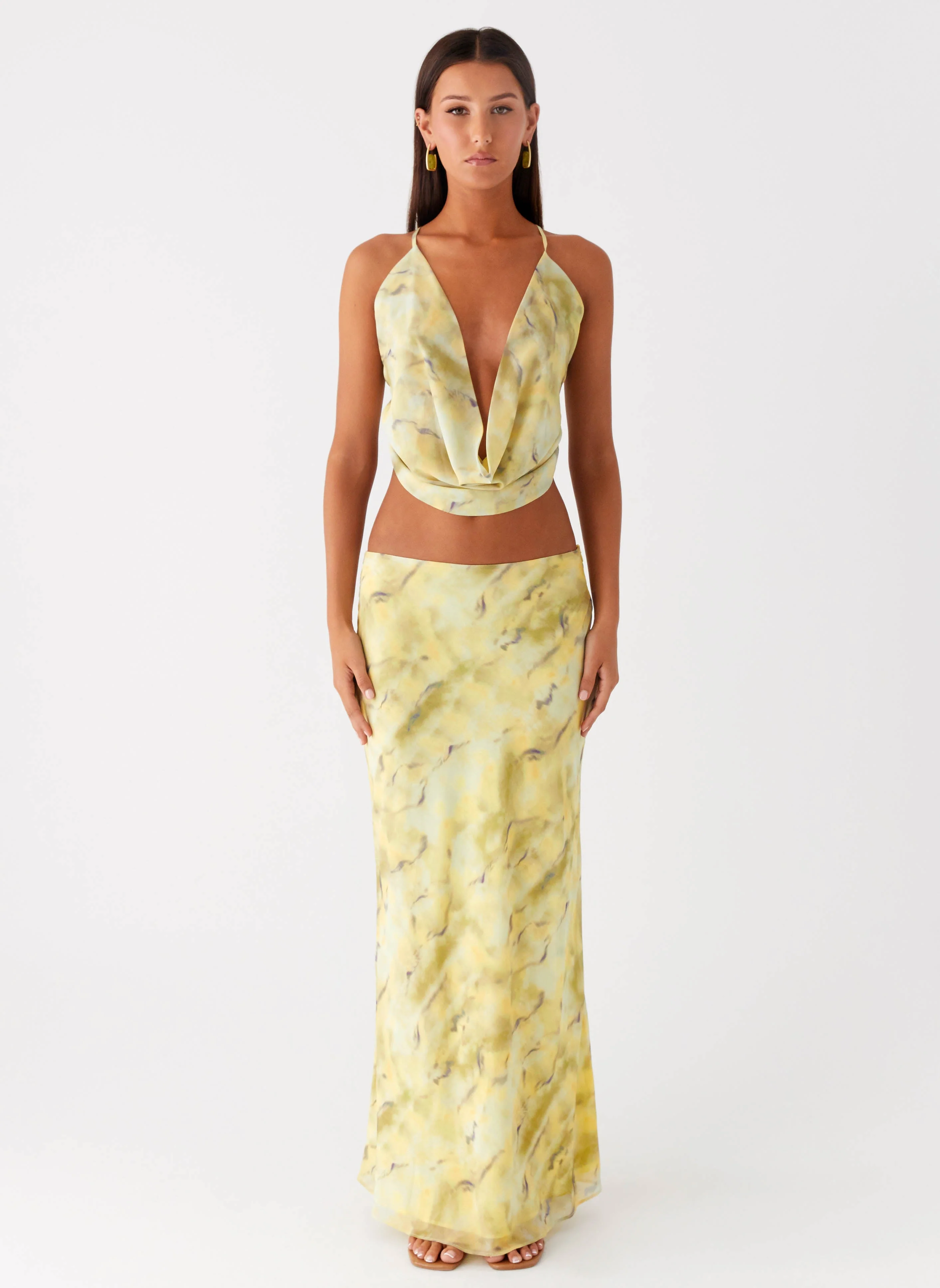 Kylo Cowl Top - Yellow Tie Dye - Image 3