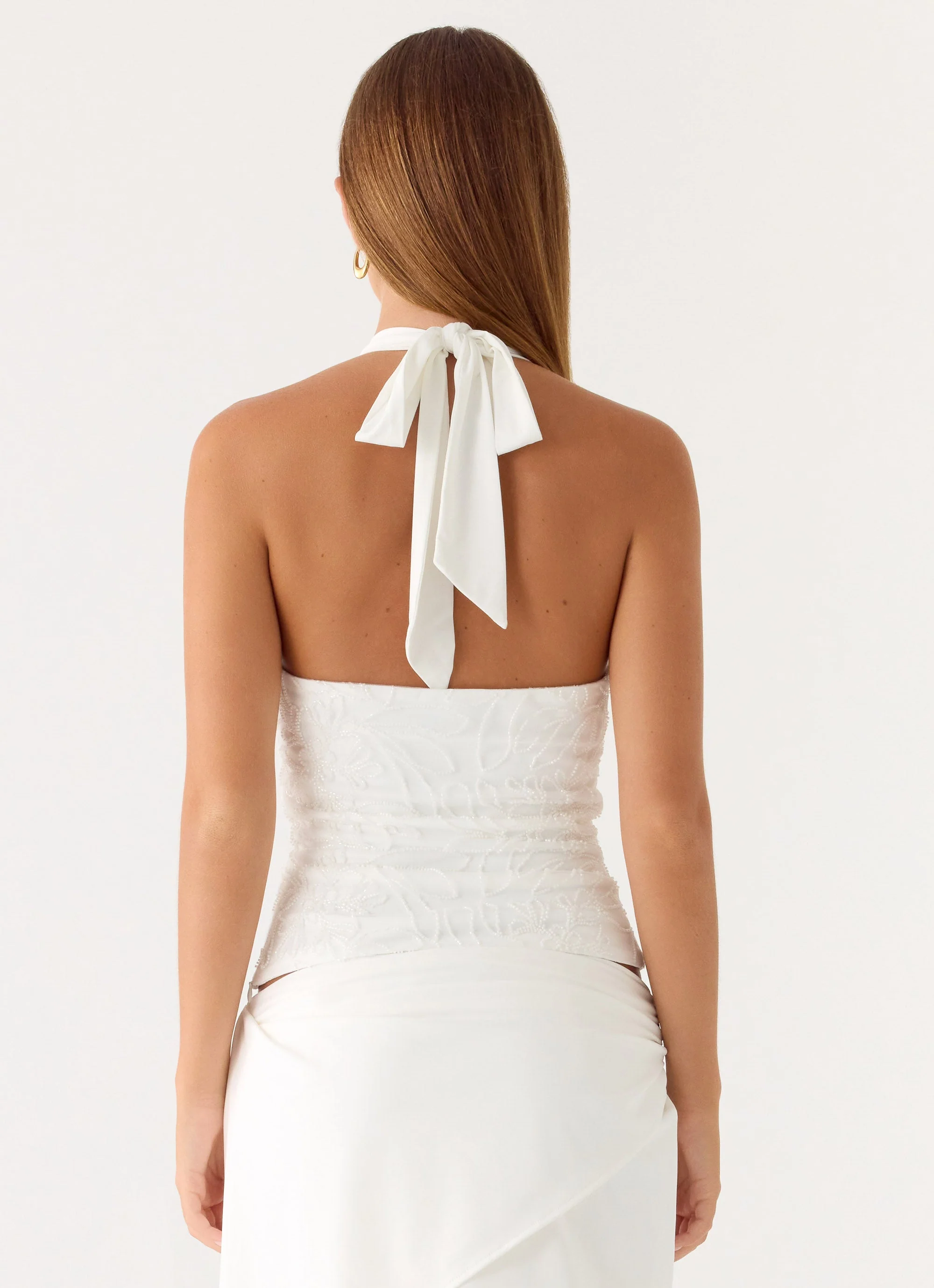 Kyre Beaded Top - White - Image 2