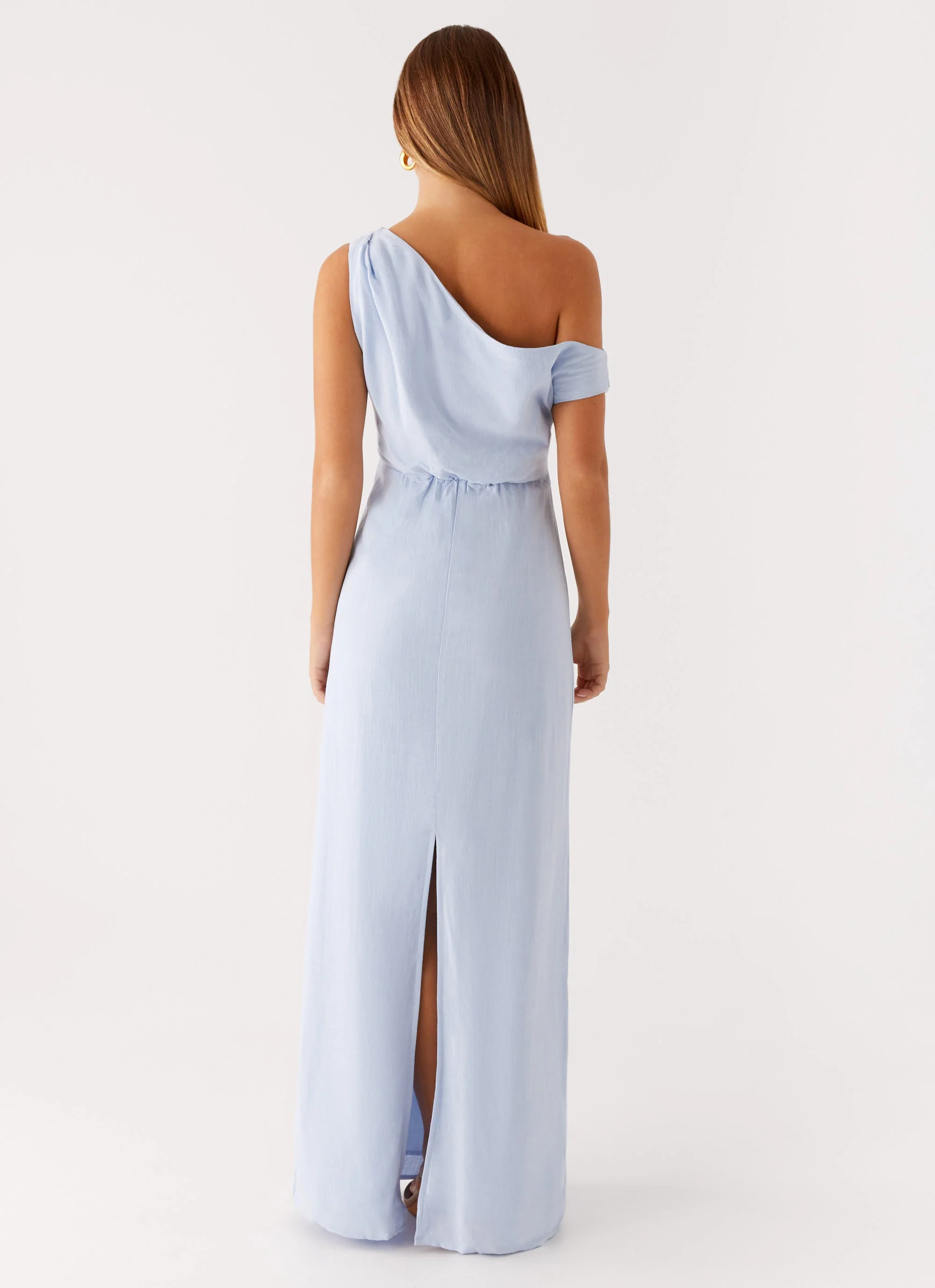 Lady Love Linen Maxi Dress - Blue - Image 4