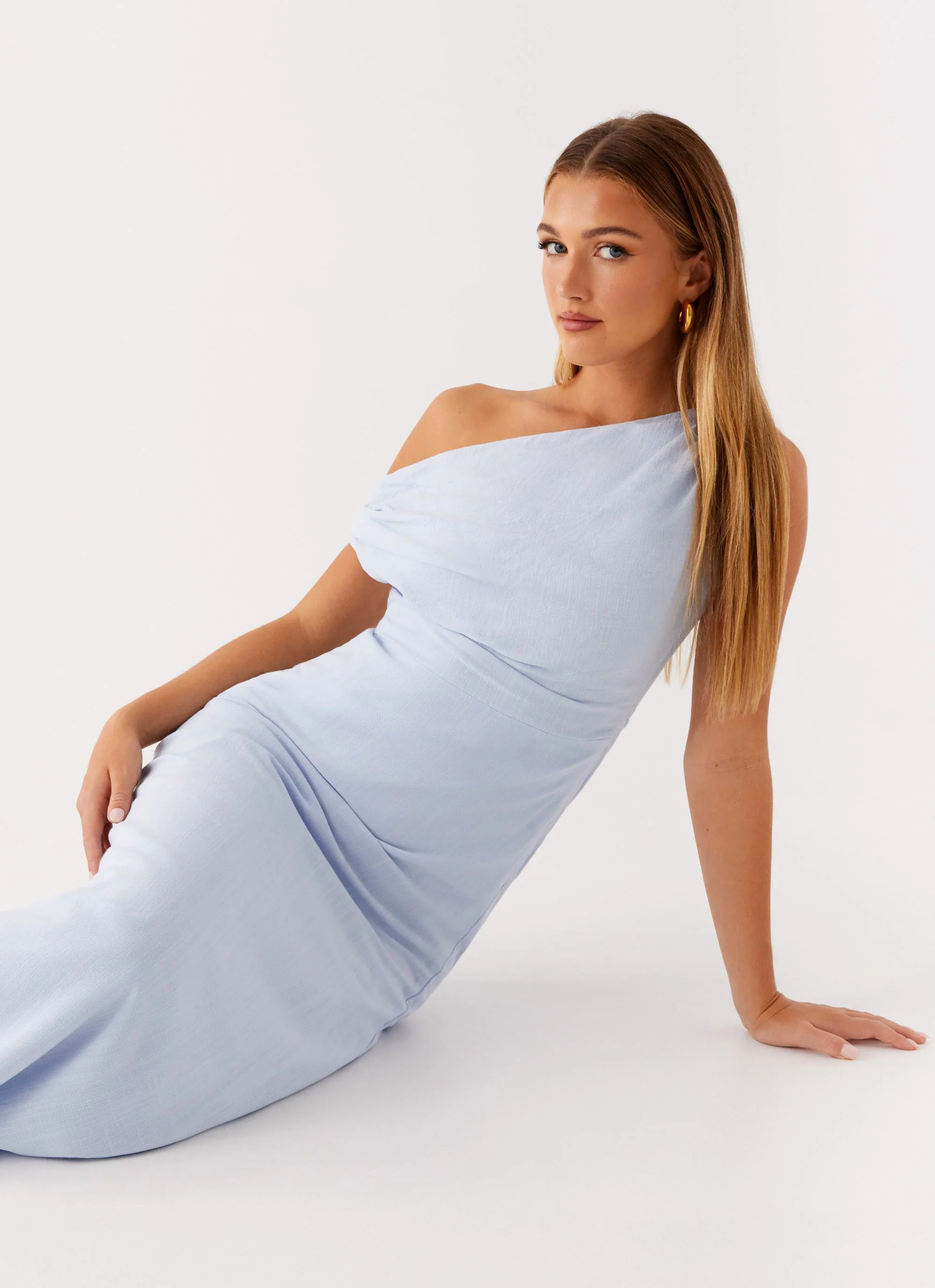 Lady Love Linen Maxi Dress - Blue - Image 6