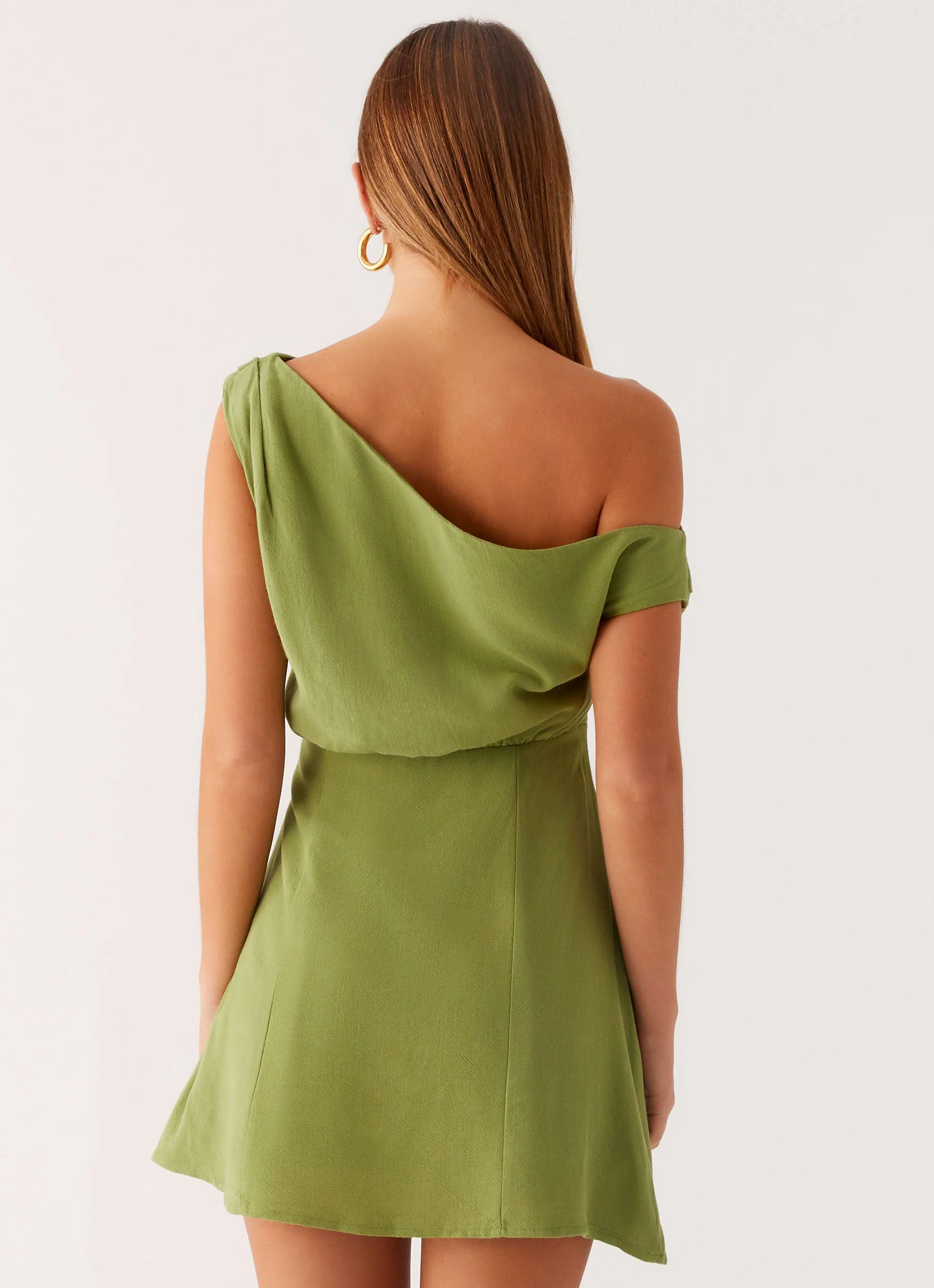 Lady Love Linen Mini Dress - Cactus - Image 3