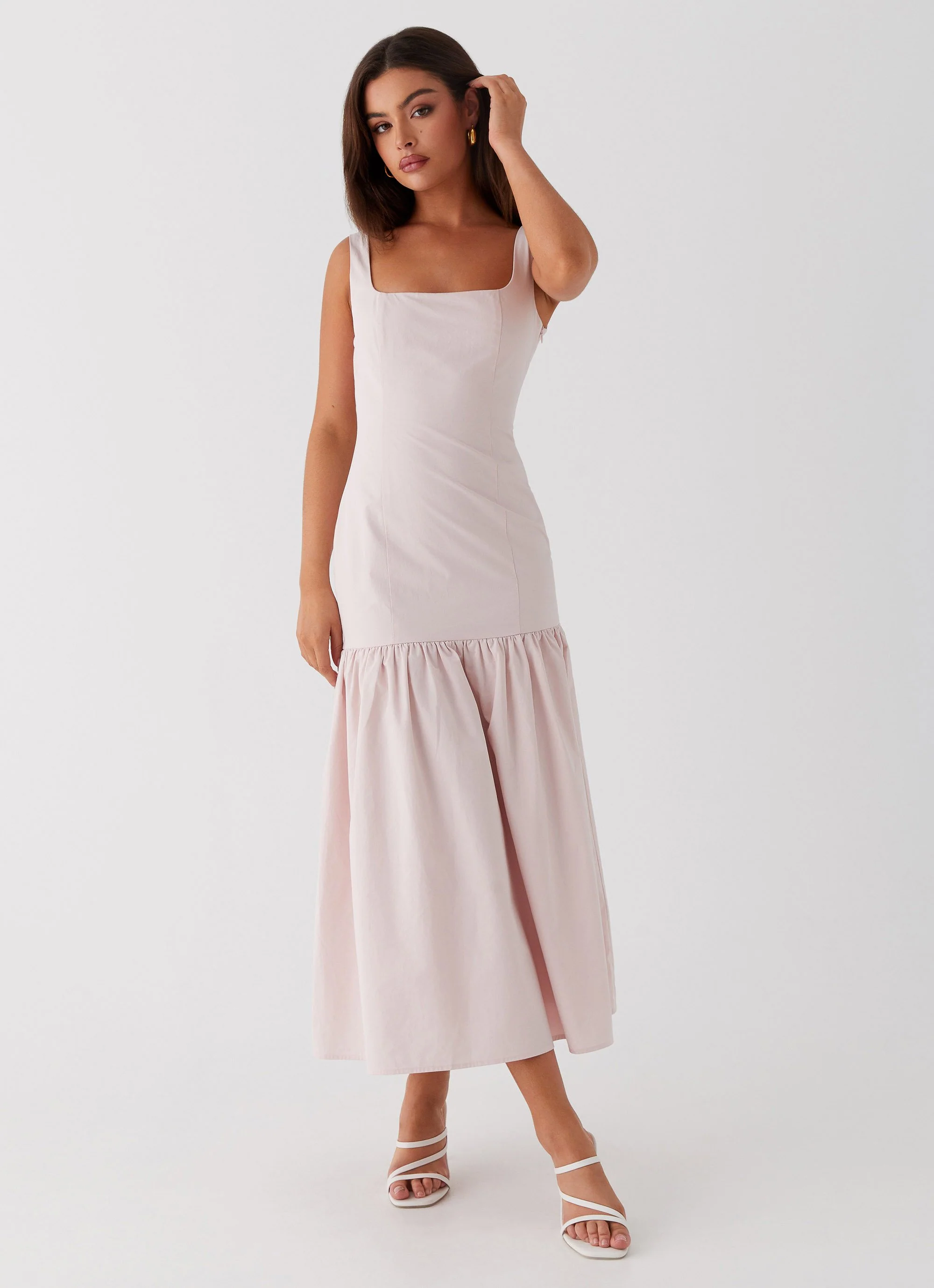Ladylike Midi Dress - Pink - Image 5