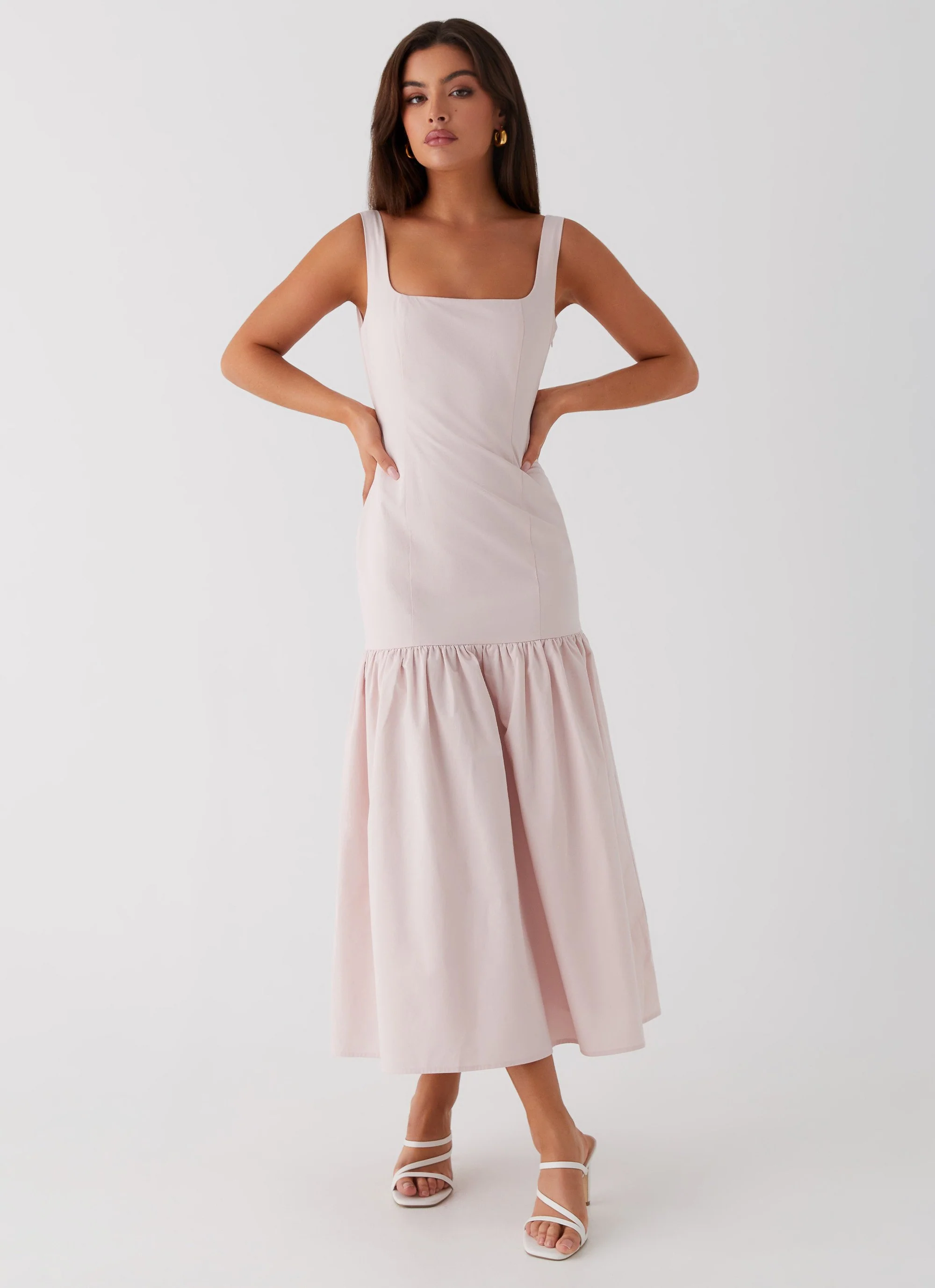 Ladylike Midi Dress - Pink - Image 6