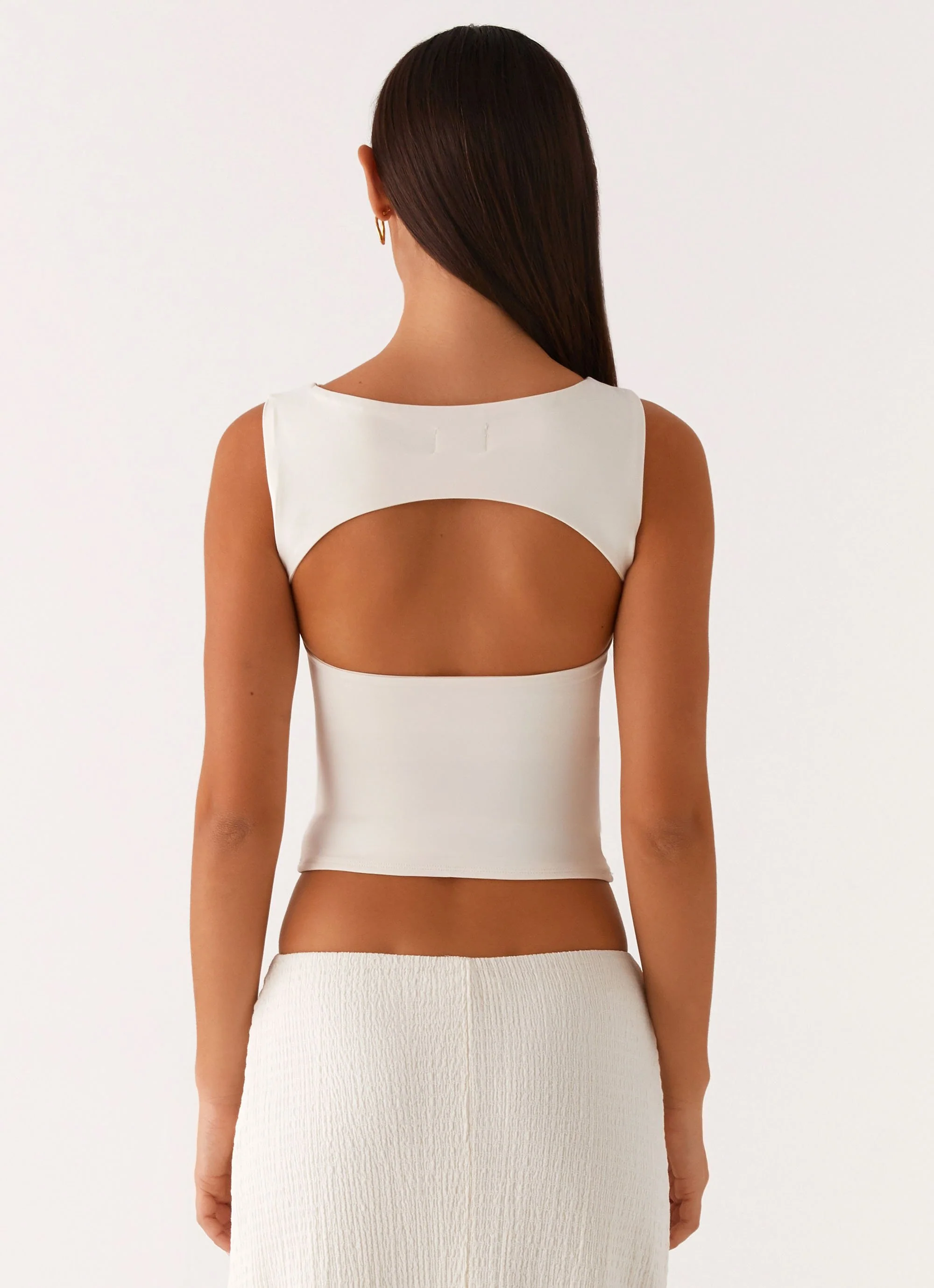 Lagoon Cut Out Top - Ivory - Image 2