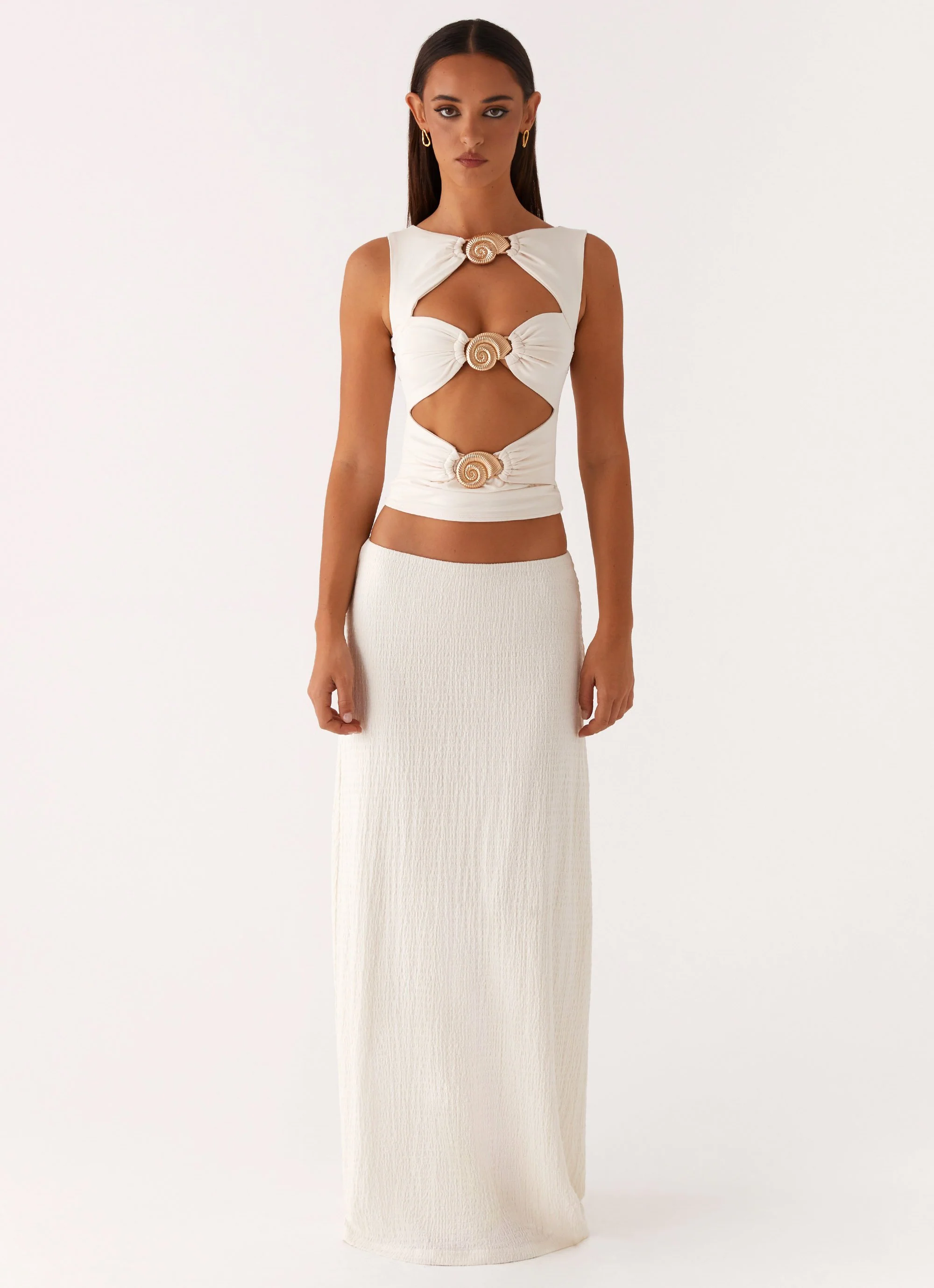 Lagoon Cut Out Top - Ivory - Image 3
