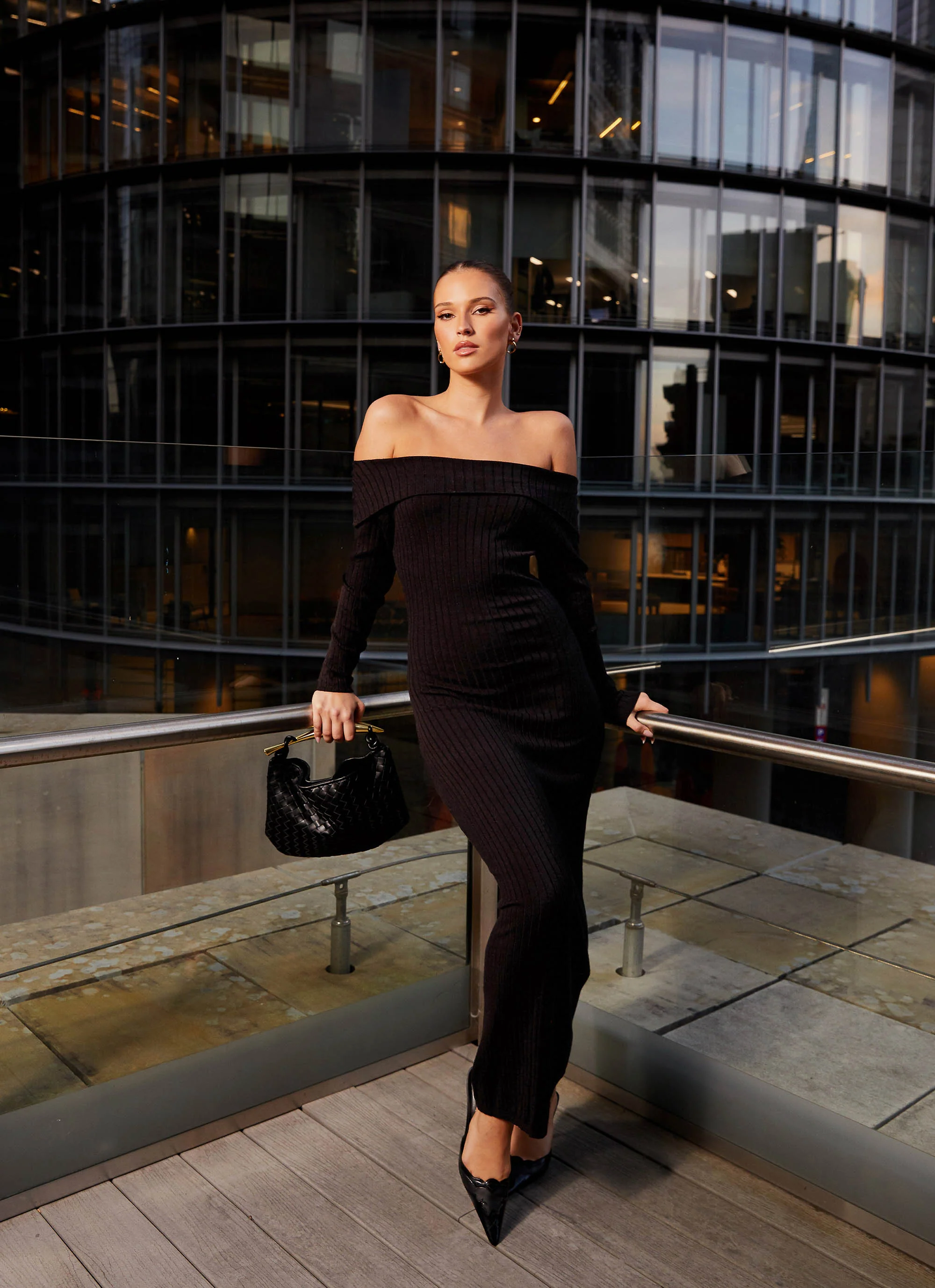 Lahey Knit Maxi Dress - Black - Image 2