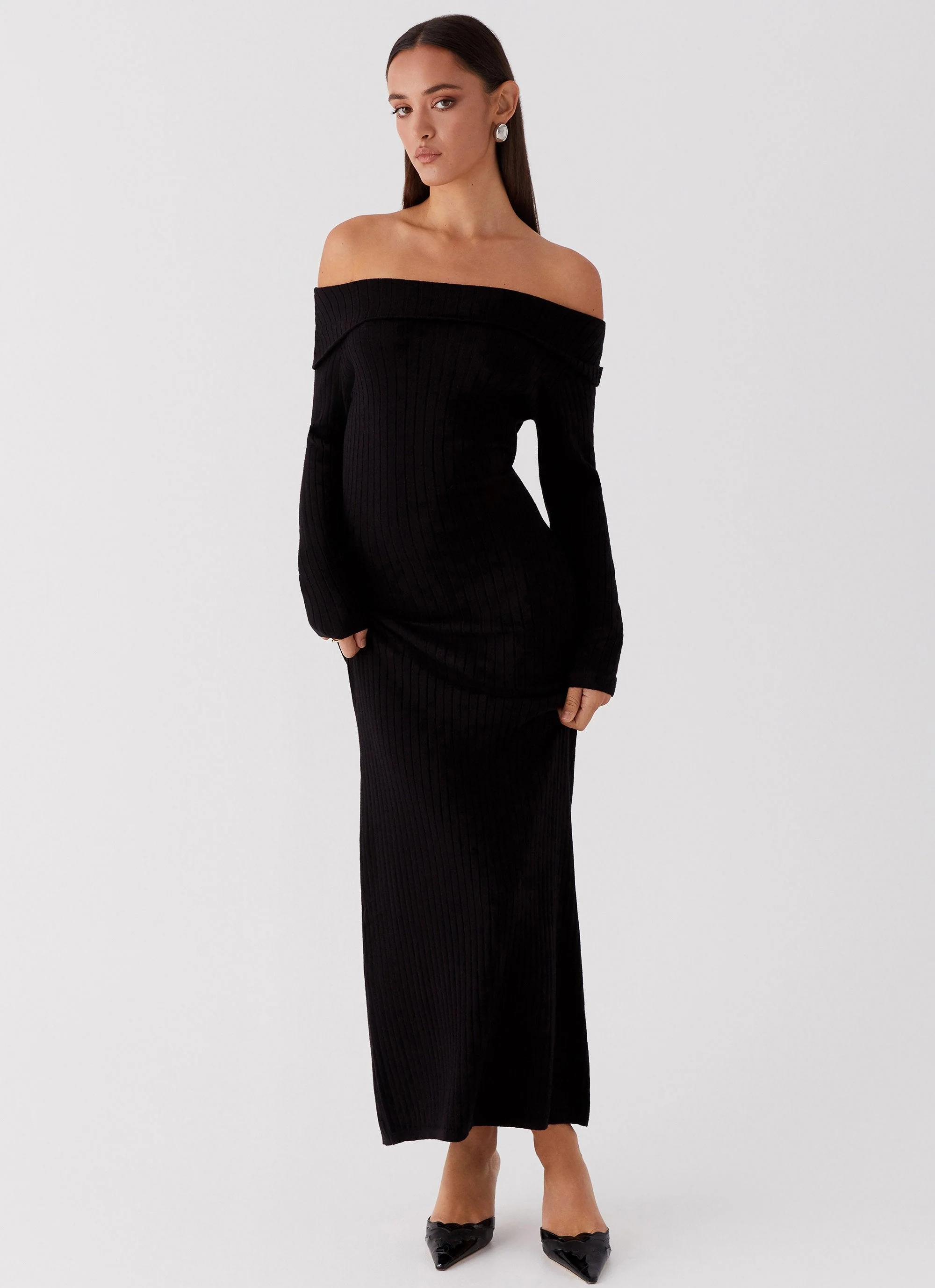 Lahey Knit Maxi Dress - Black - Image 3