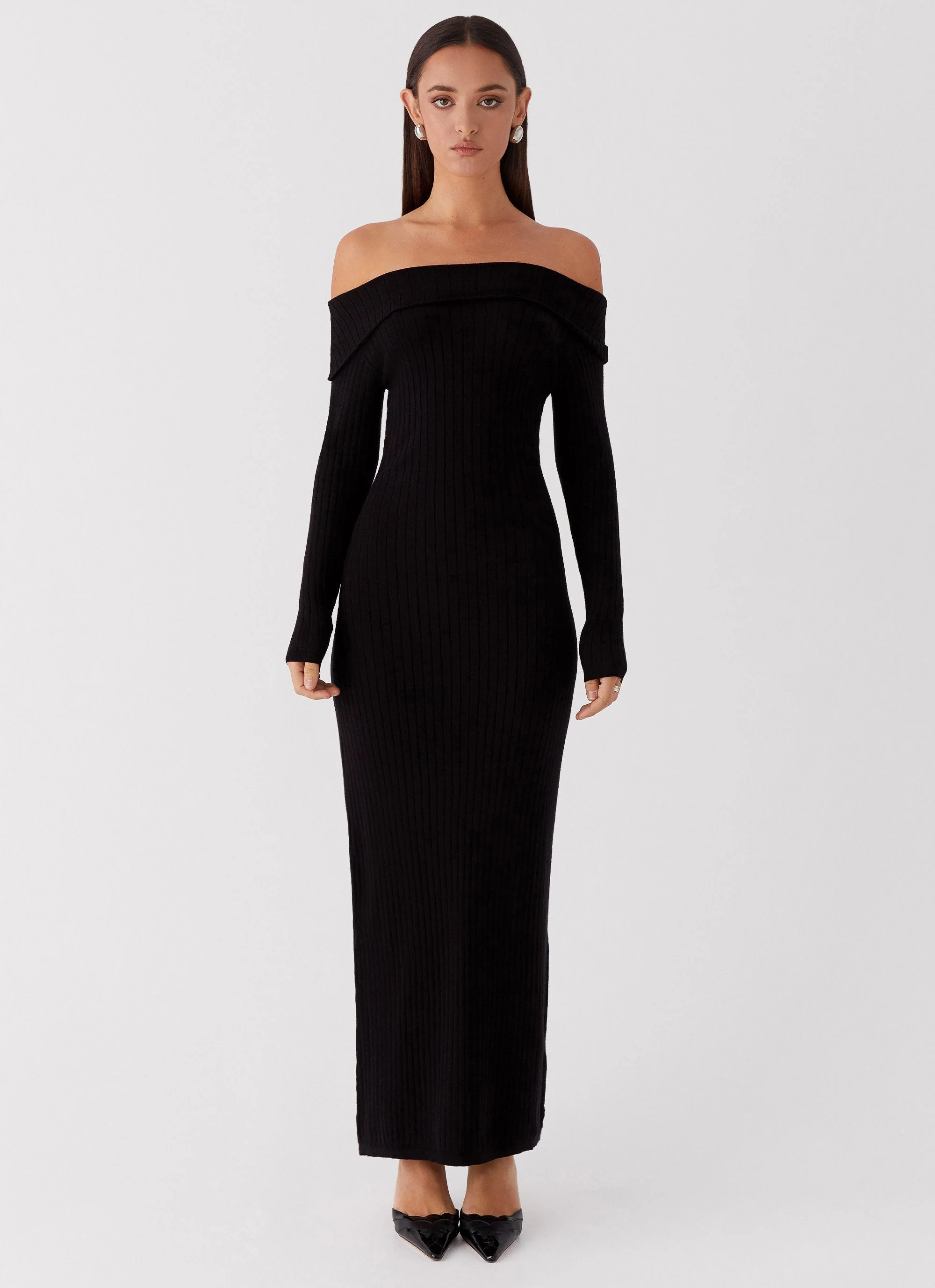 Lahey Knit Maxi Dress - Black - Image 4
