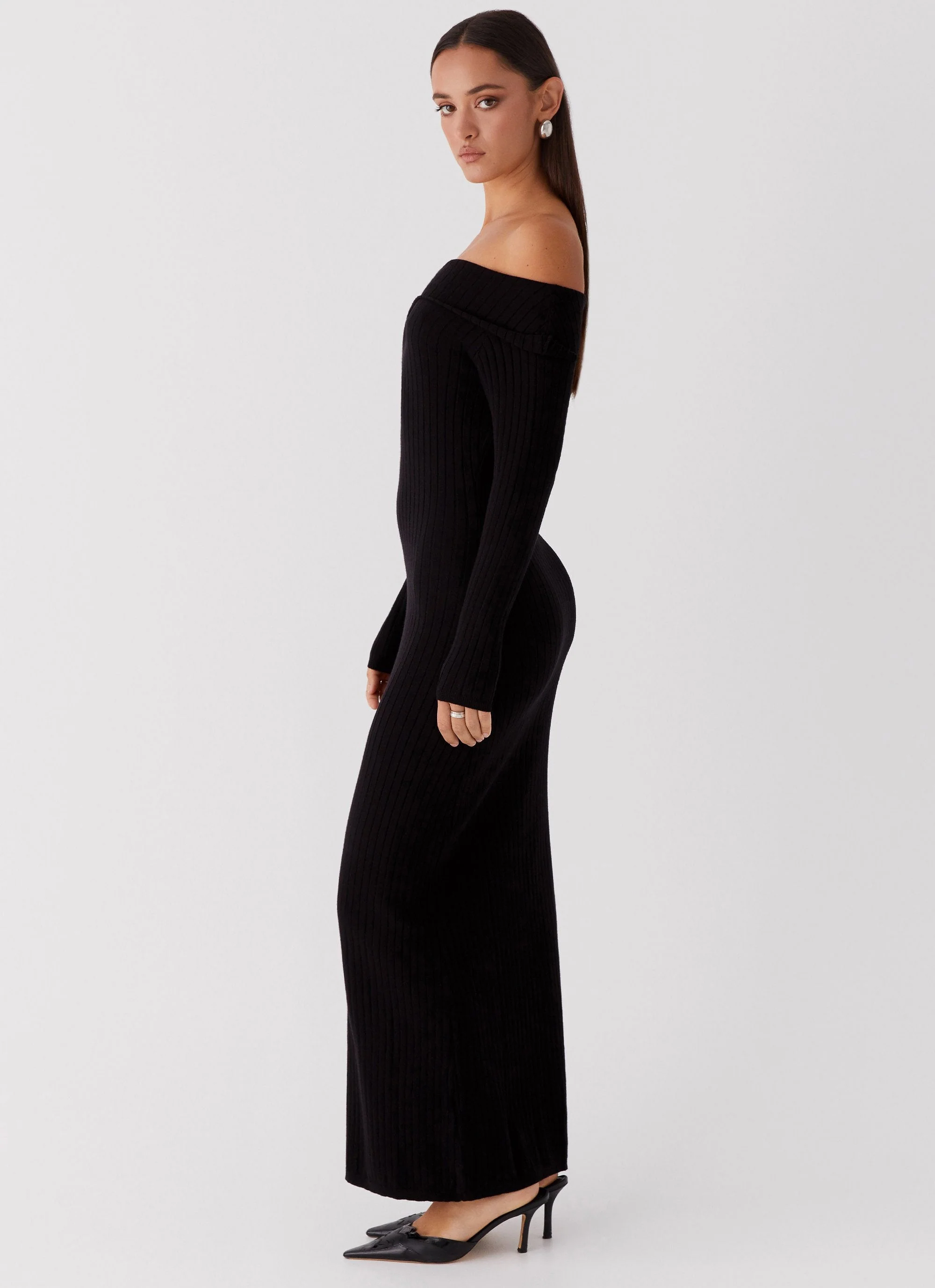 Lahey Knit Maxi Dress - Black - Image 5