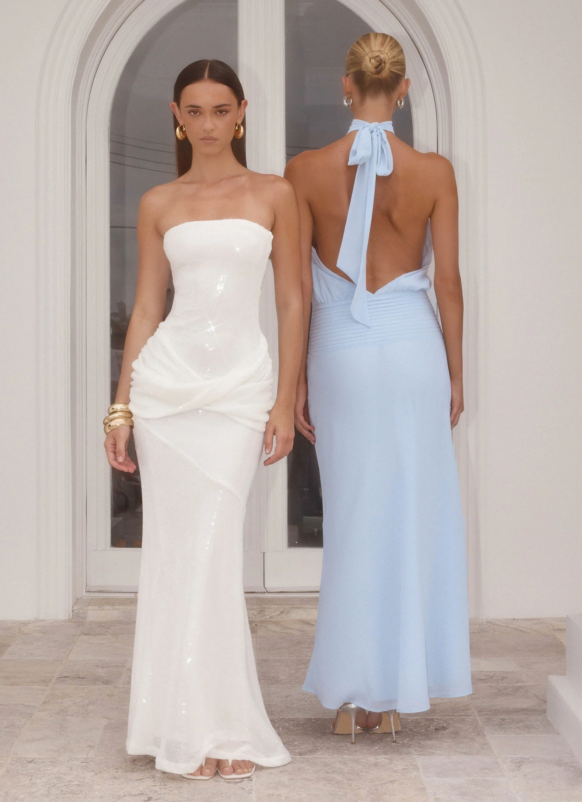 Lalia Maxi Dress - Pale Blue - Image 3