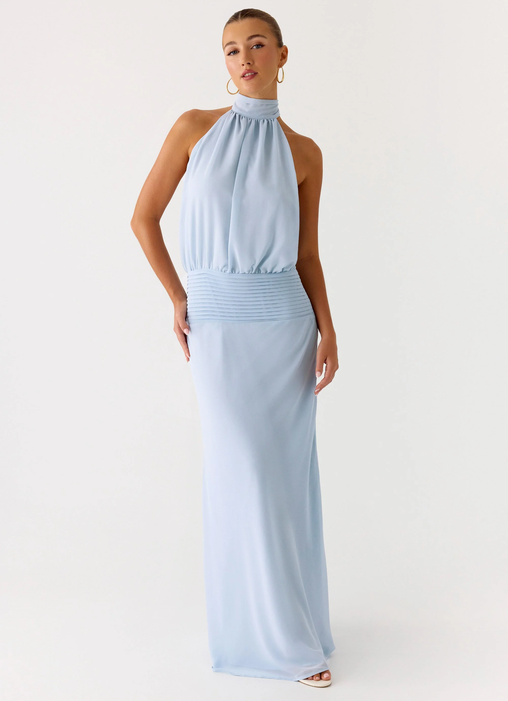Lalia Maxi Dress - Pale Blue - Image 8