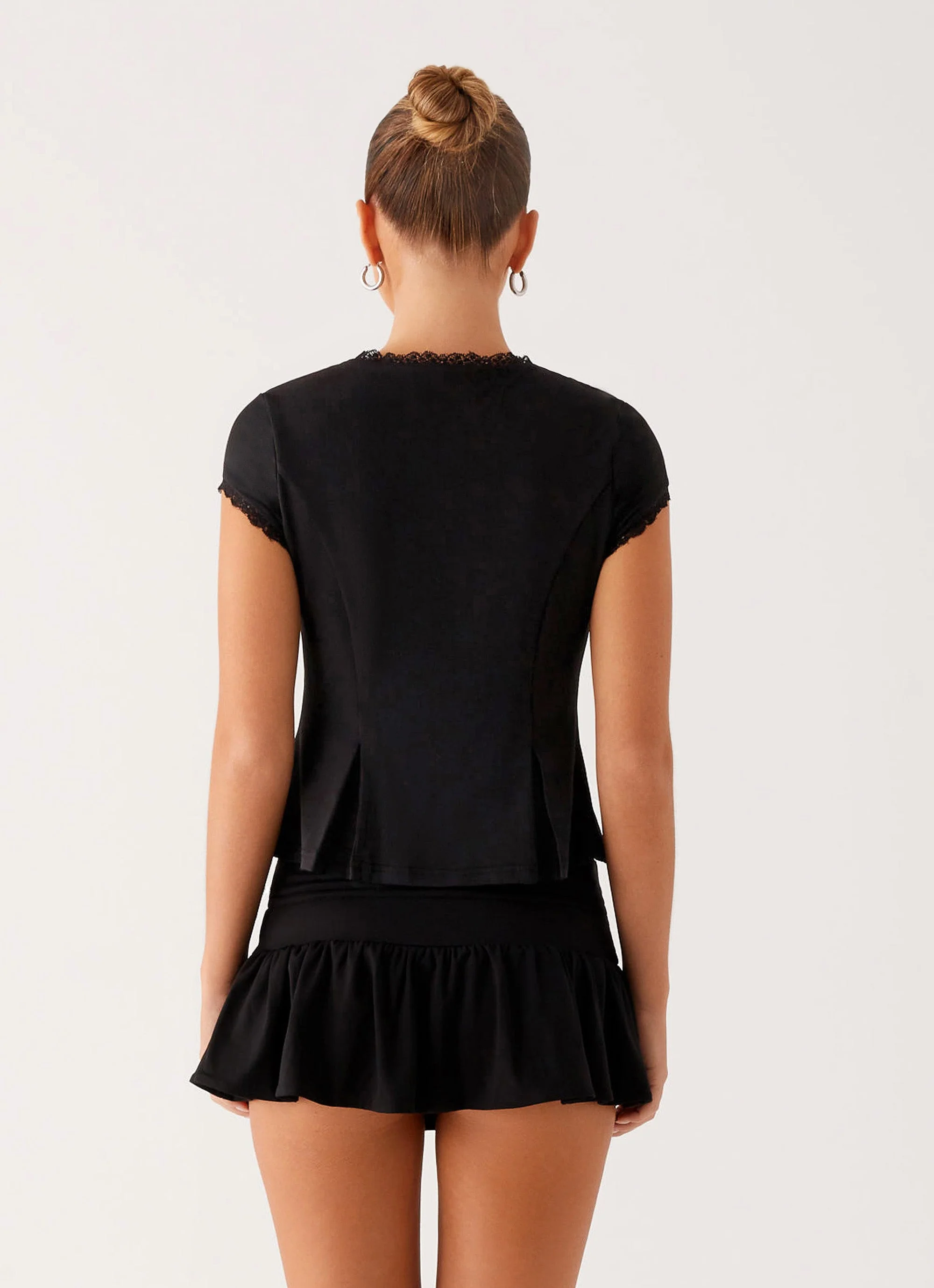 Landon Button Up Top - Black - Image 4
