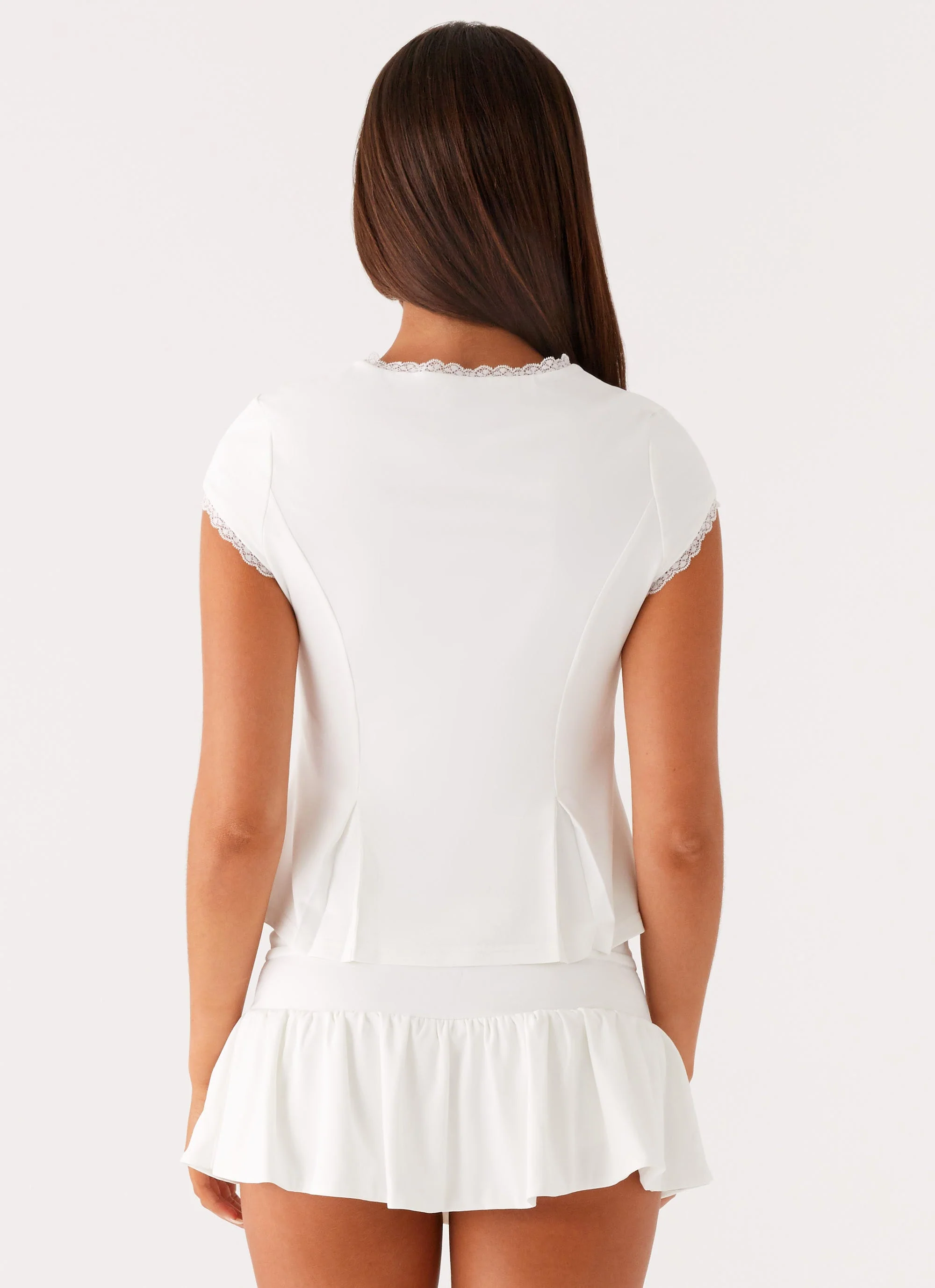 Landon Mini Skort - White - Image 4