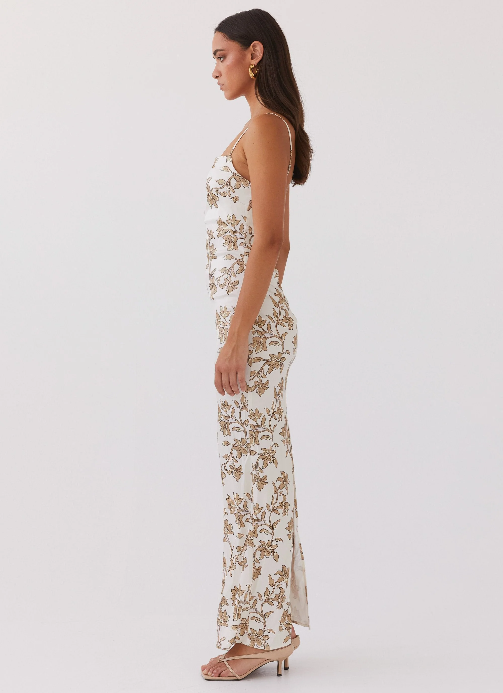 Lara Satin Maxi Dress - Hazel Bloom - Image 3