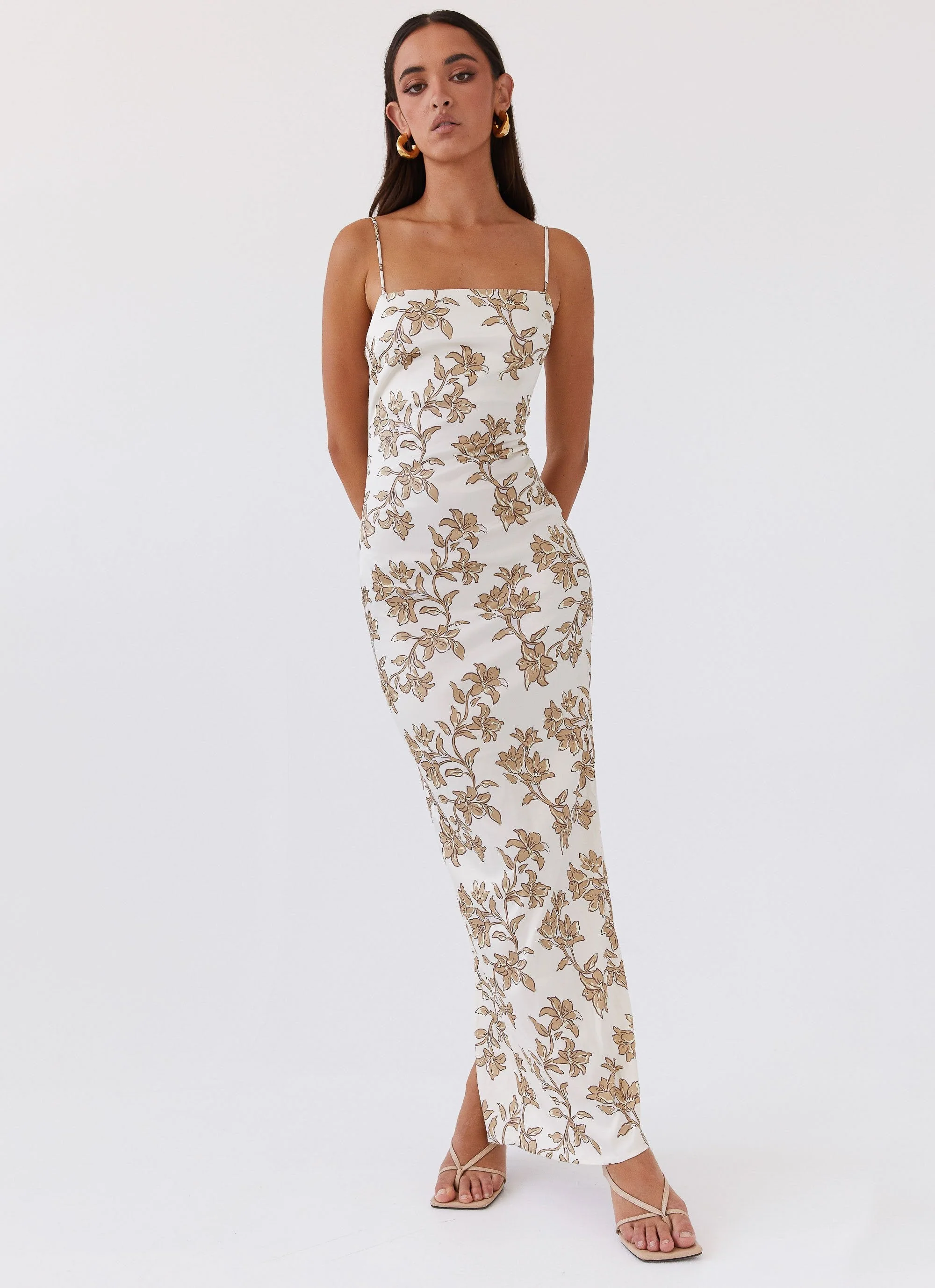 Lara Satin Maxi Dress - Hazel Bloom - Image 5