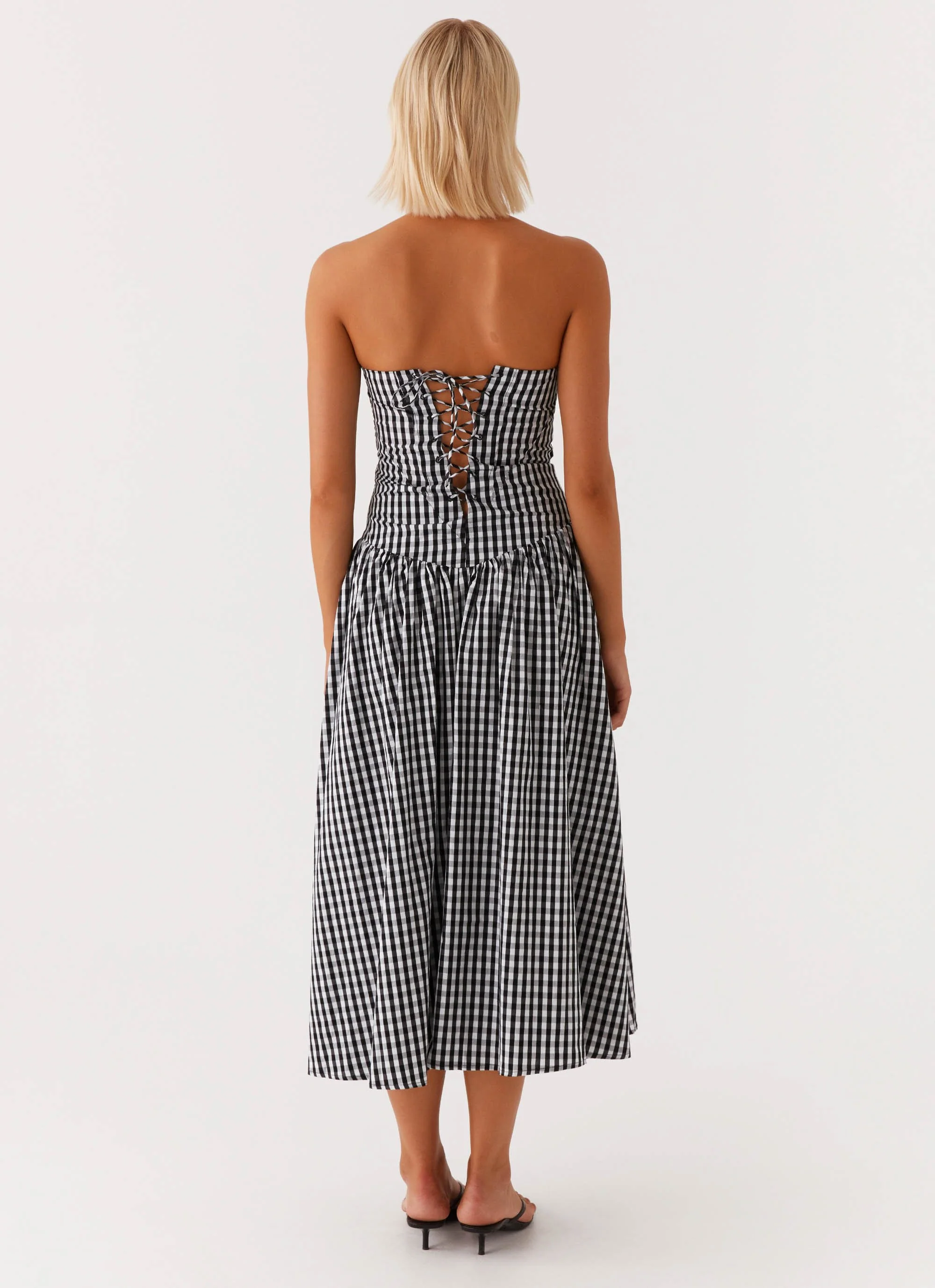 Larnie Midi Dress - Black Gingam - Image 5
