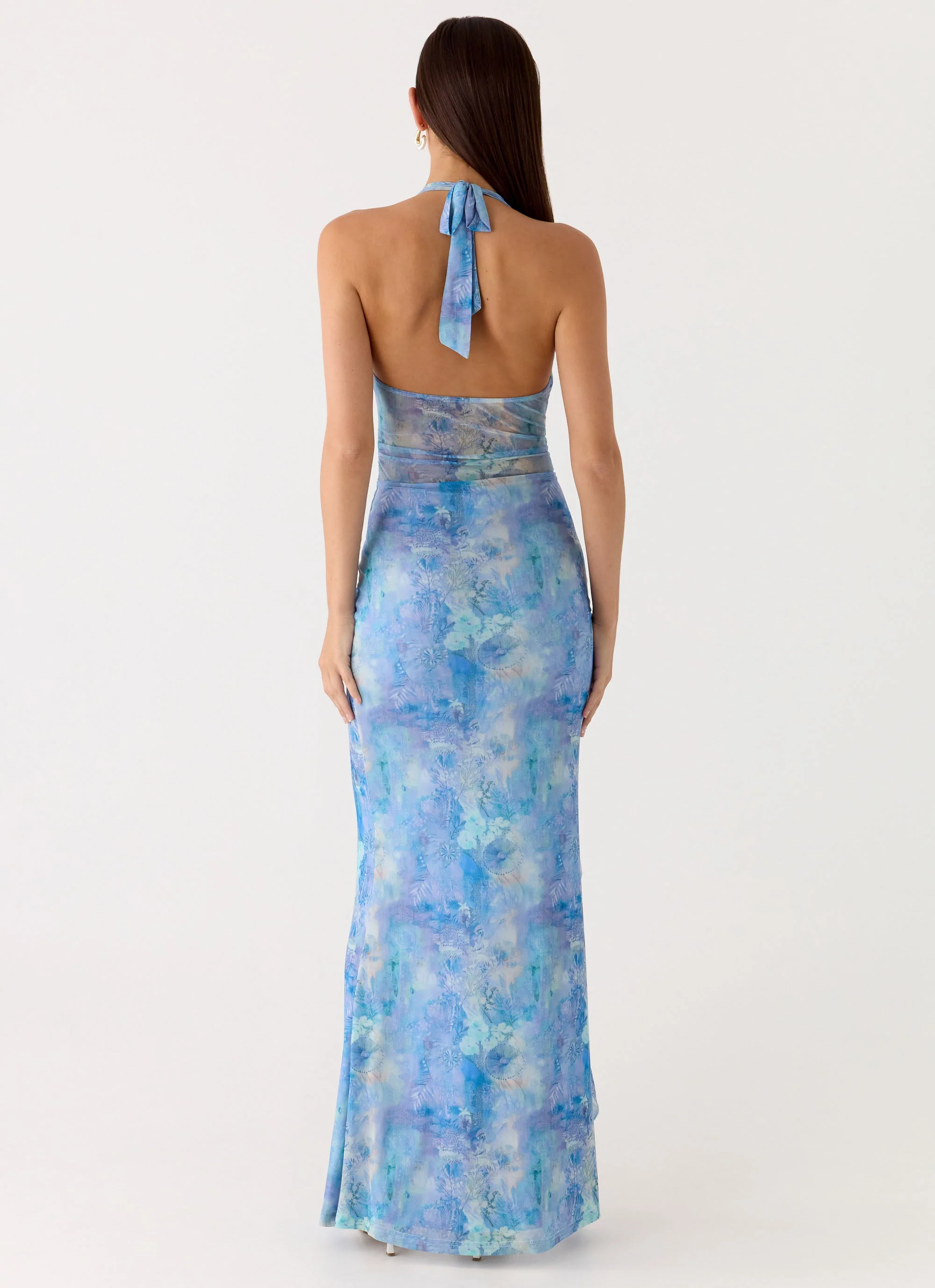 Last Sequence Maxi Dress - Aqua Paisley - Image 4