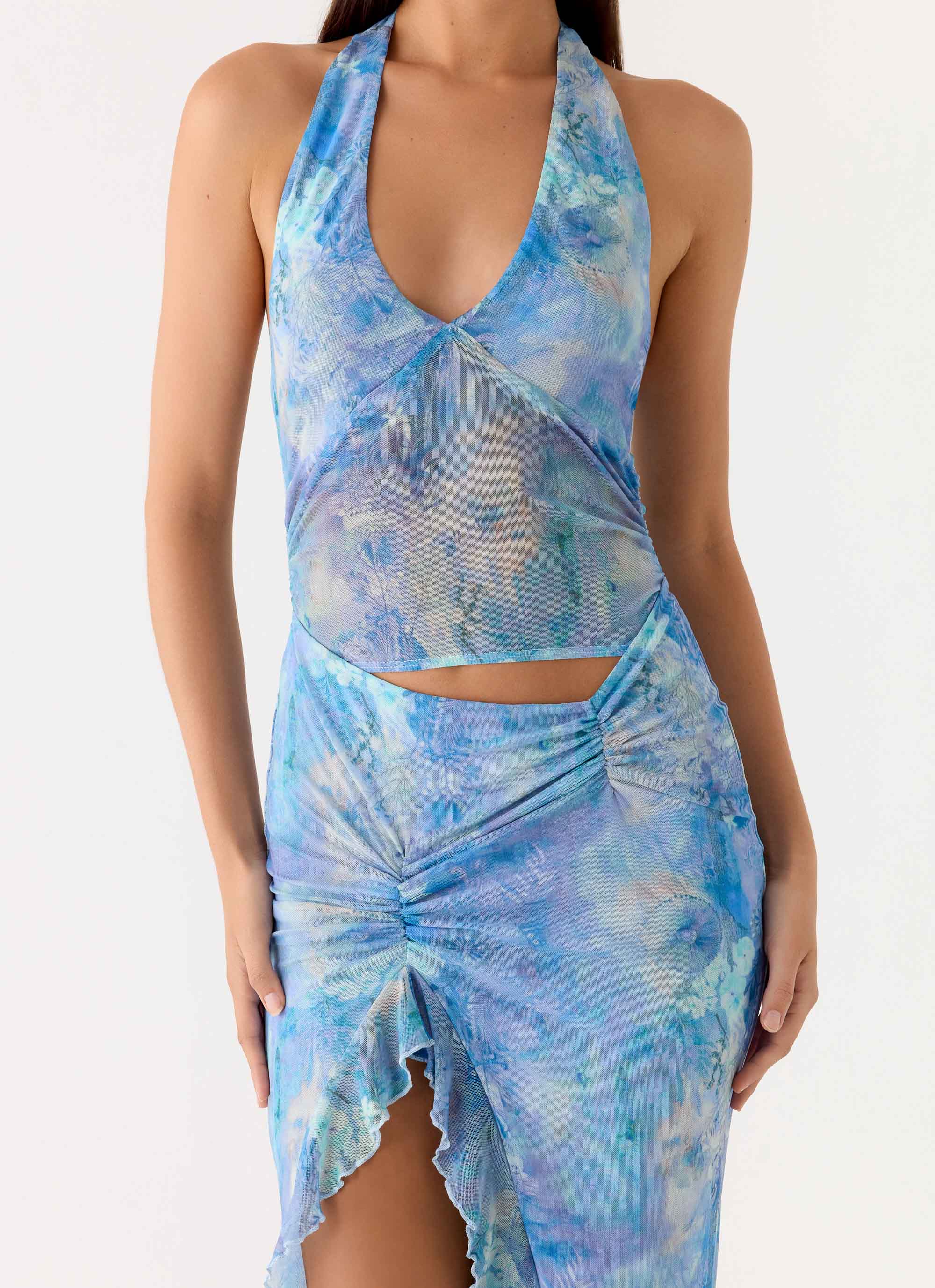 Last Sequence Maxi Dress - Aqua Paisley - Image 5