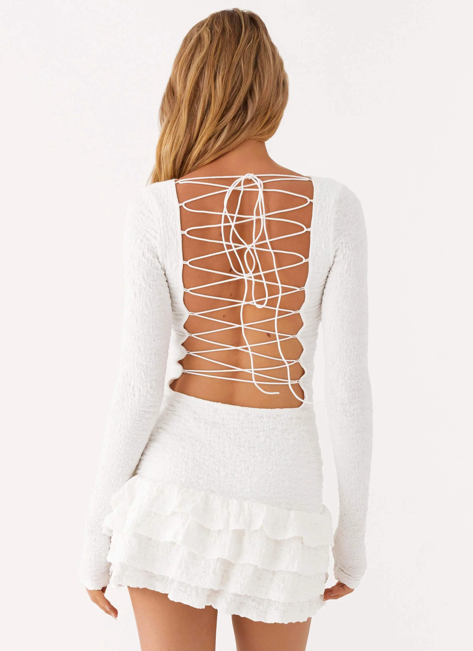 Last Words Mini Dress - White - Image 3