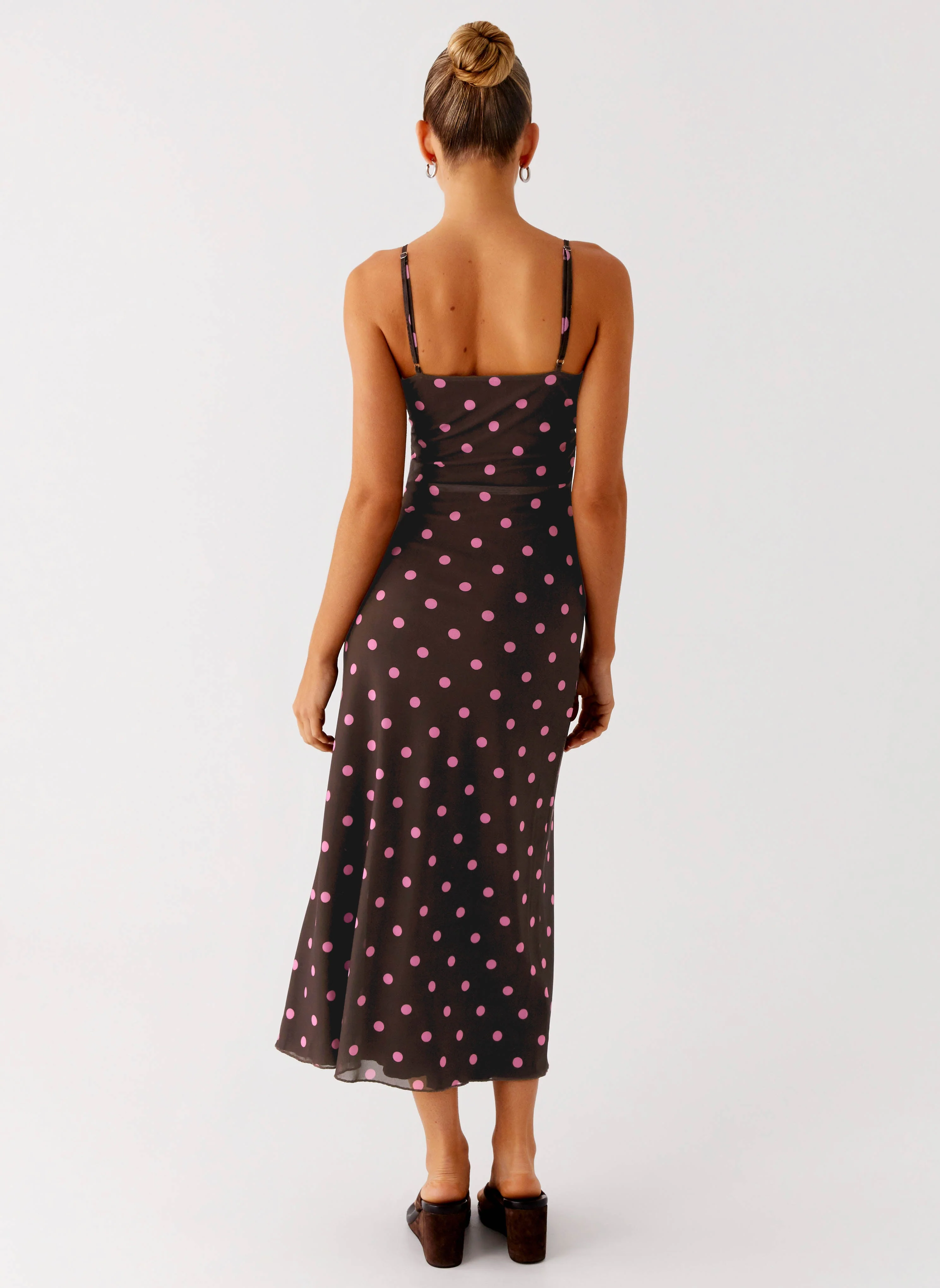 Latto Midi Dress - Chocolate Strawberry Dot - Image 4