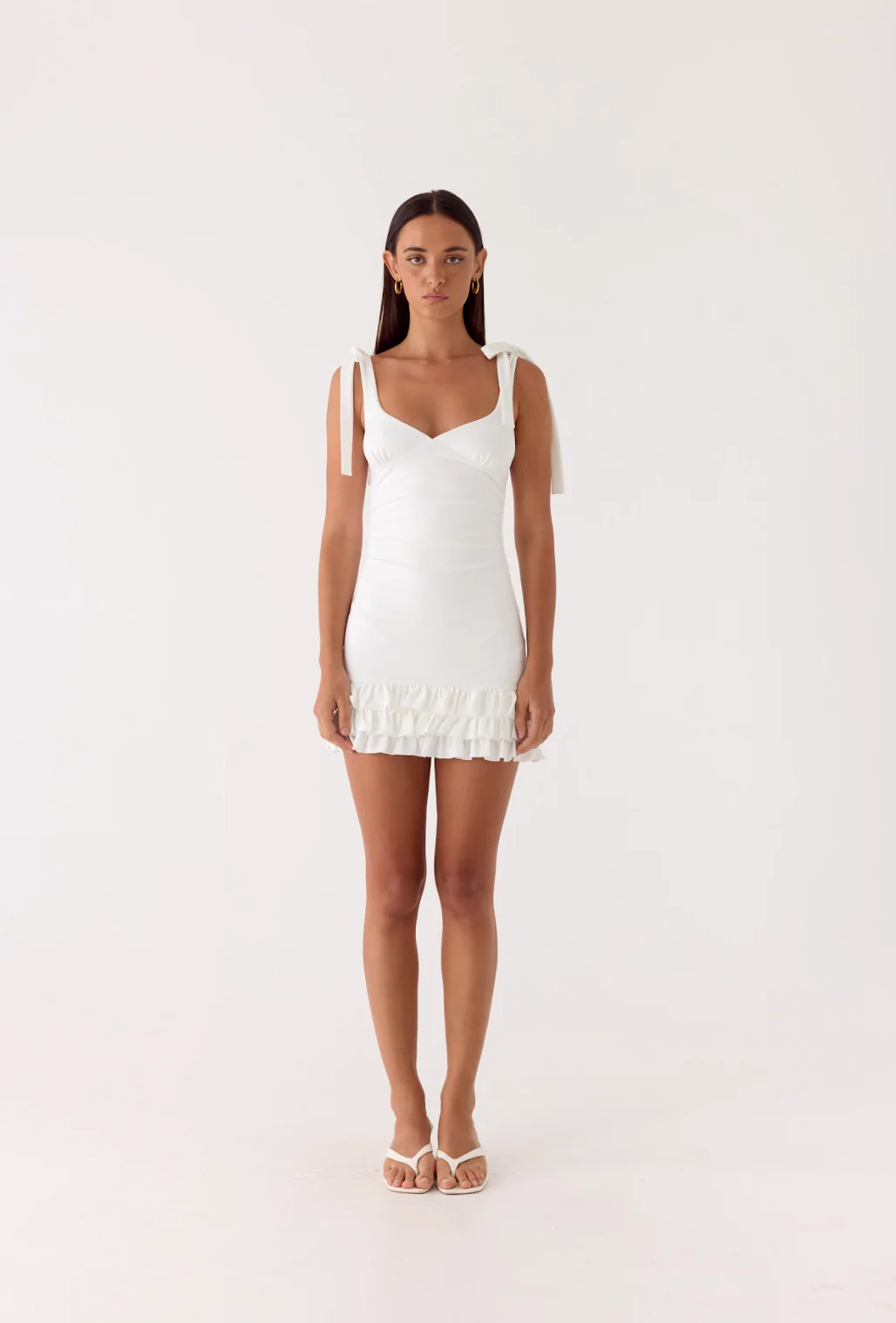 Laufey Mini Dress - White - Image 7