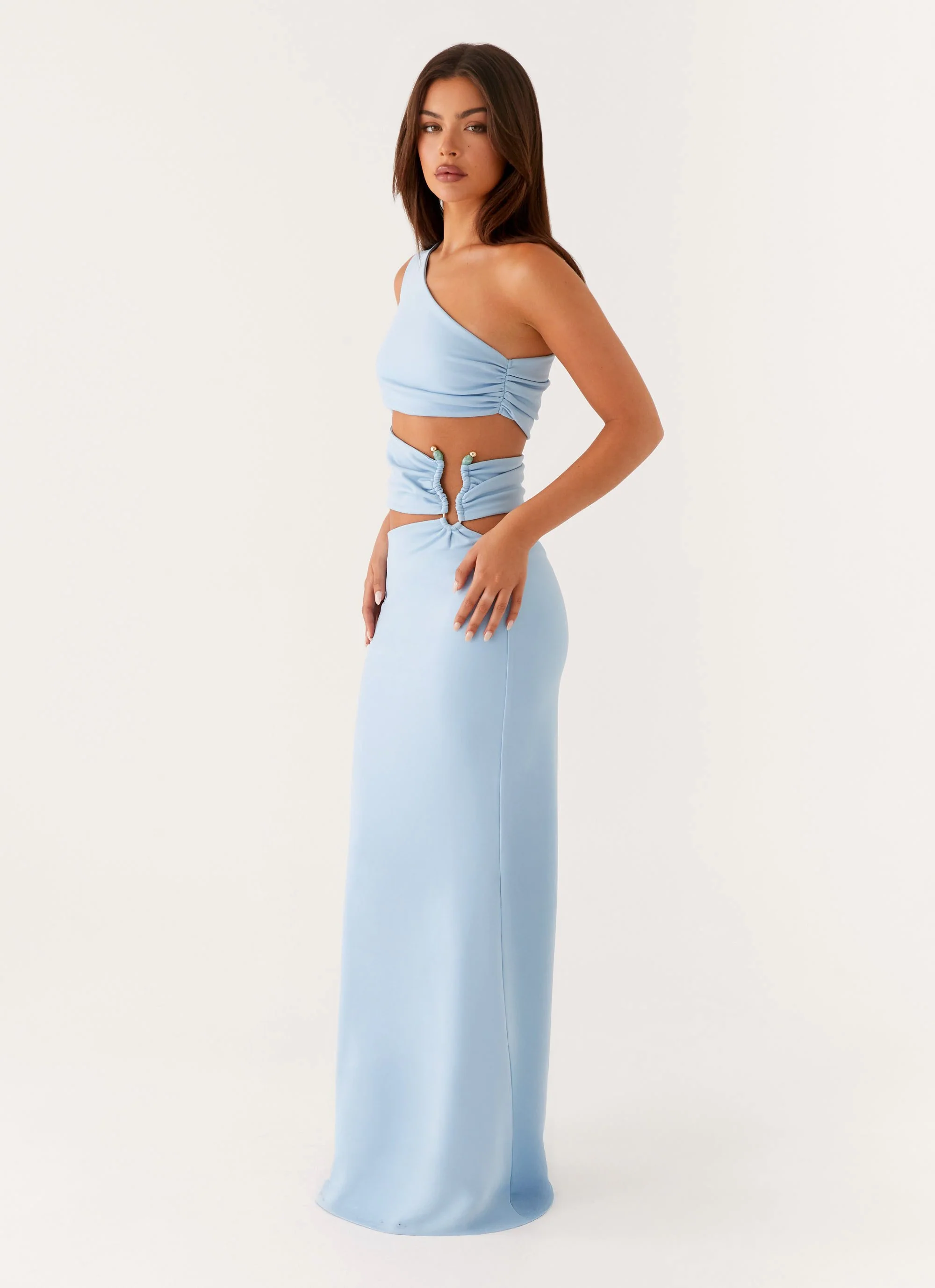 Laylani Cut Out Maxi Dress - Blue - Image 3