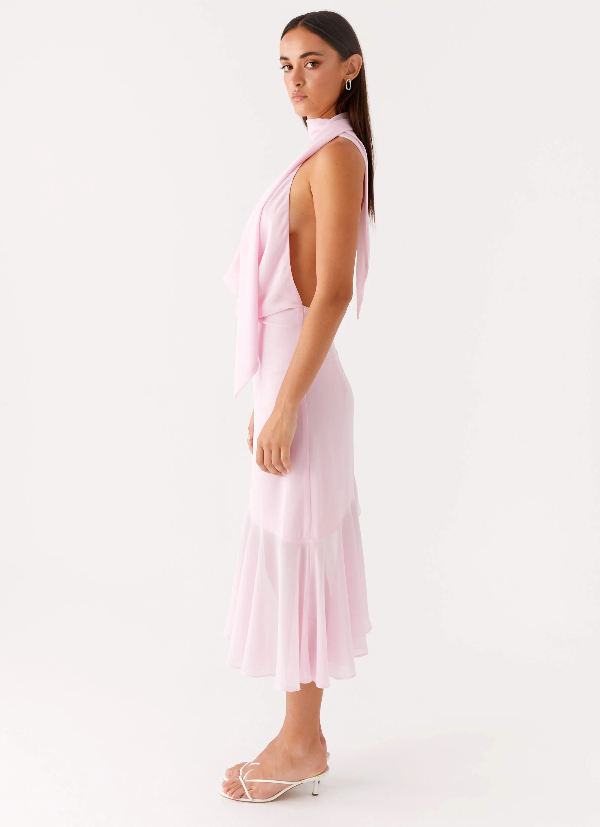 Layna Scarf Midi Dress - Pink - Image 2