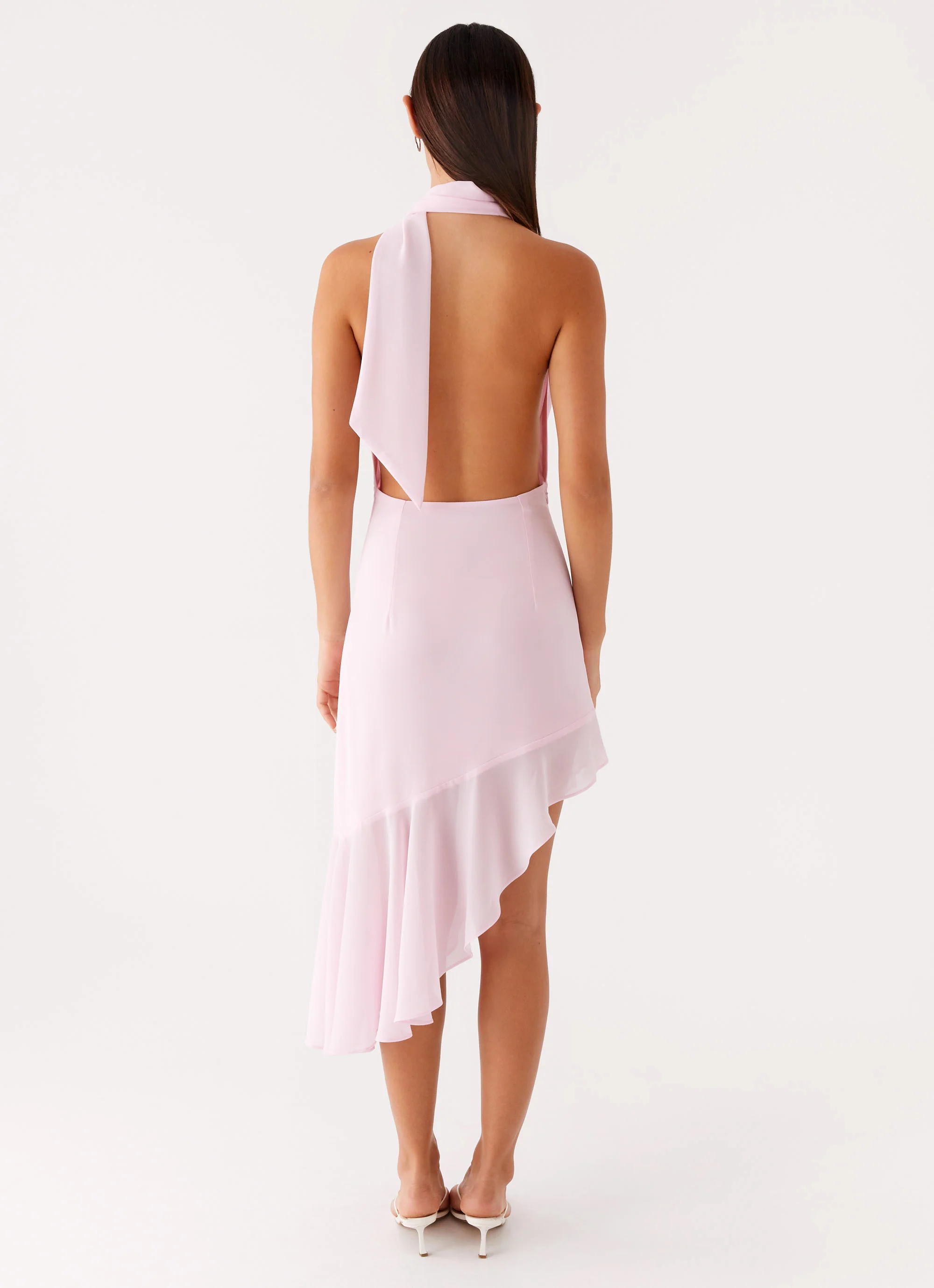 Layna Scarf Midi Dress - Pink - Image 3