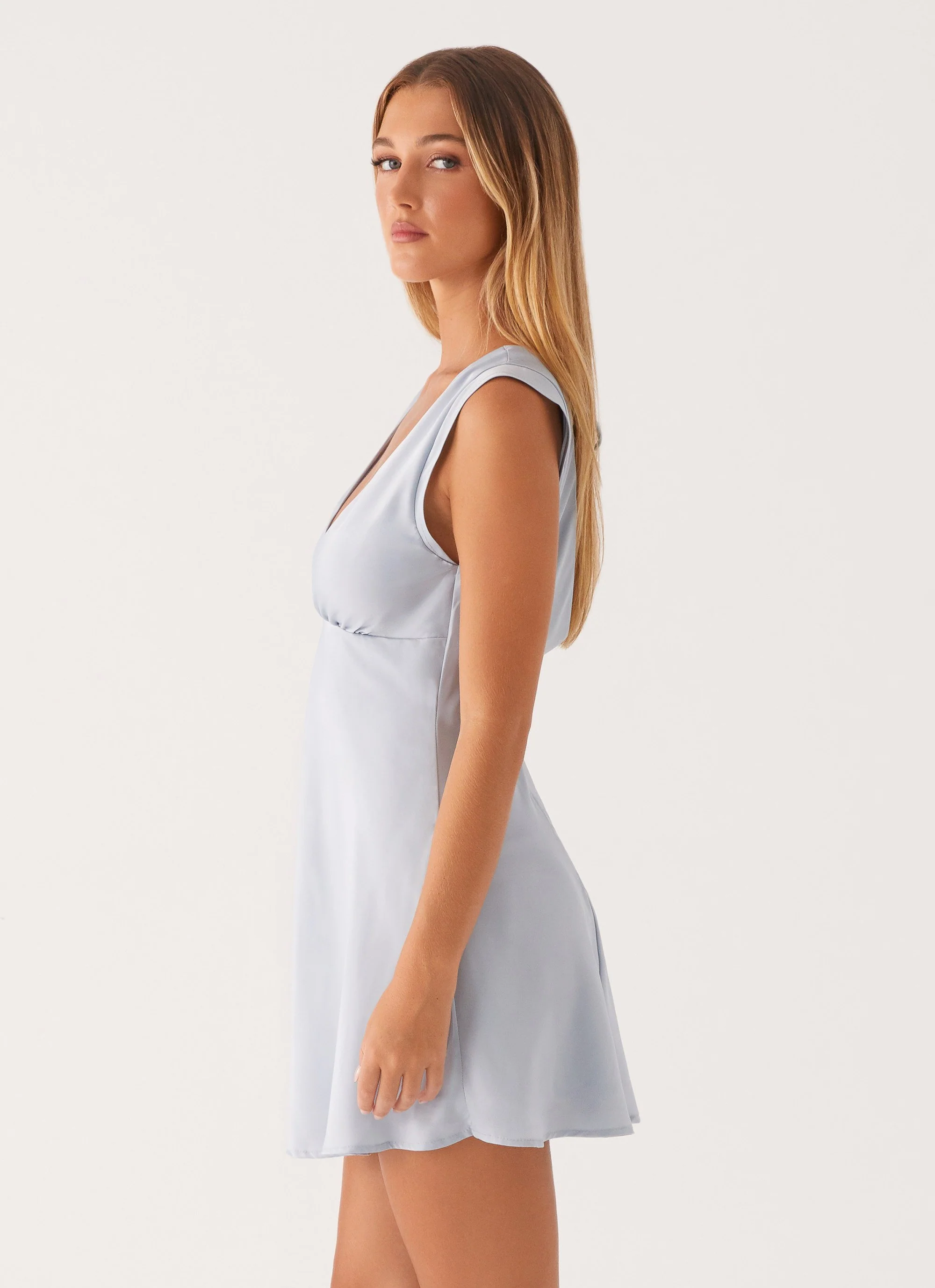Layton Mini Dress - Blue - Image 3