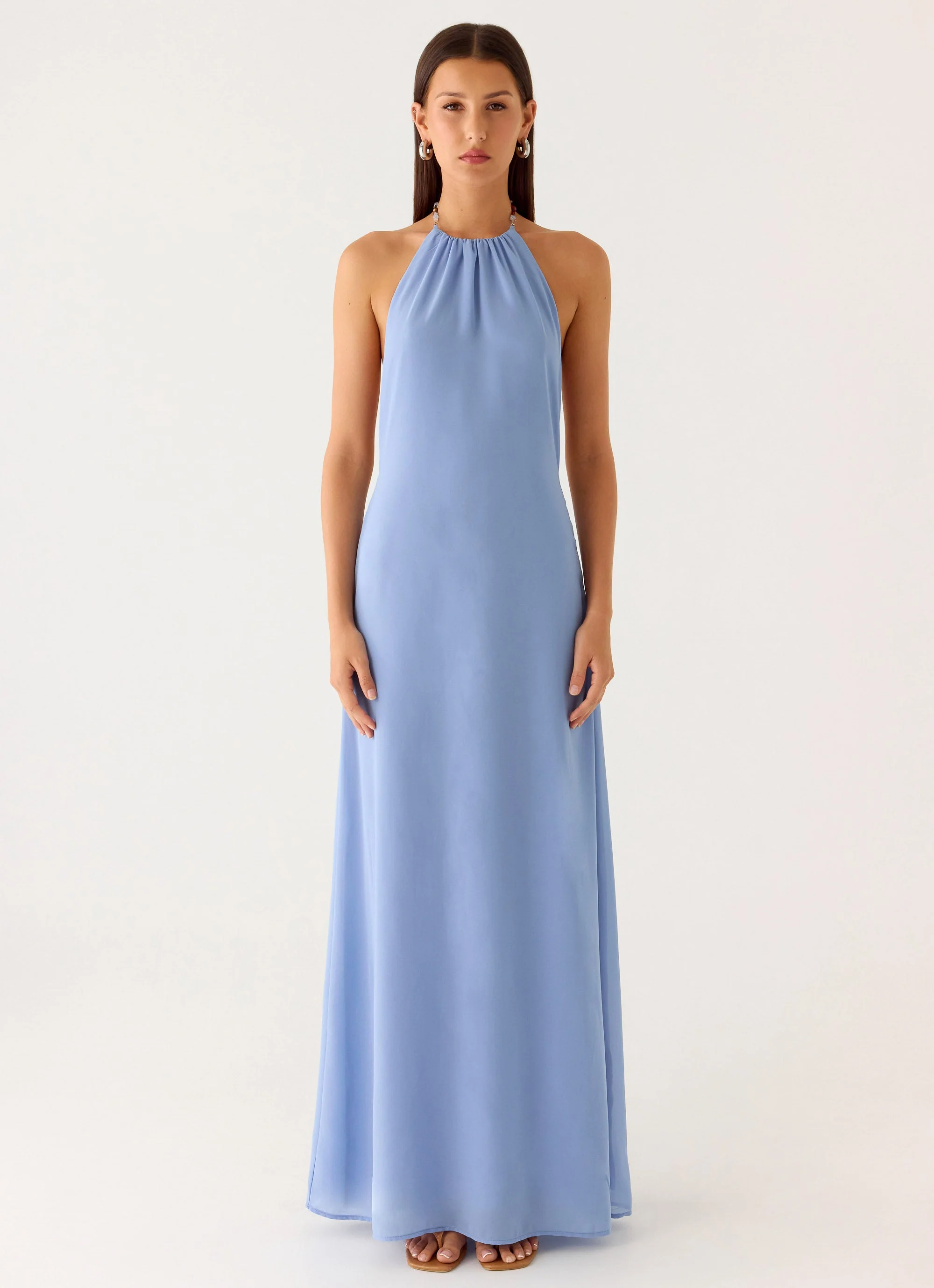 Le Soleil Halter Maxi Dress - Periwinkle - Image 5