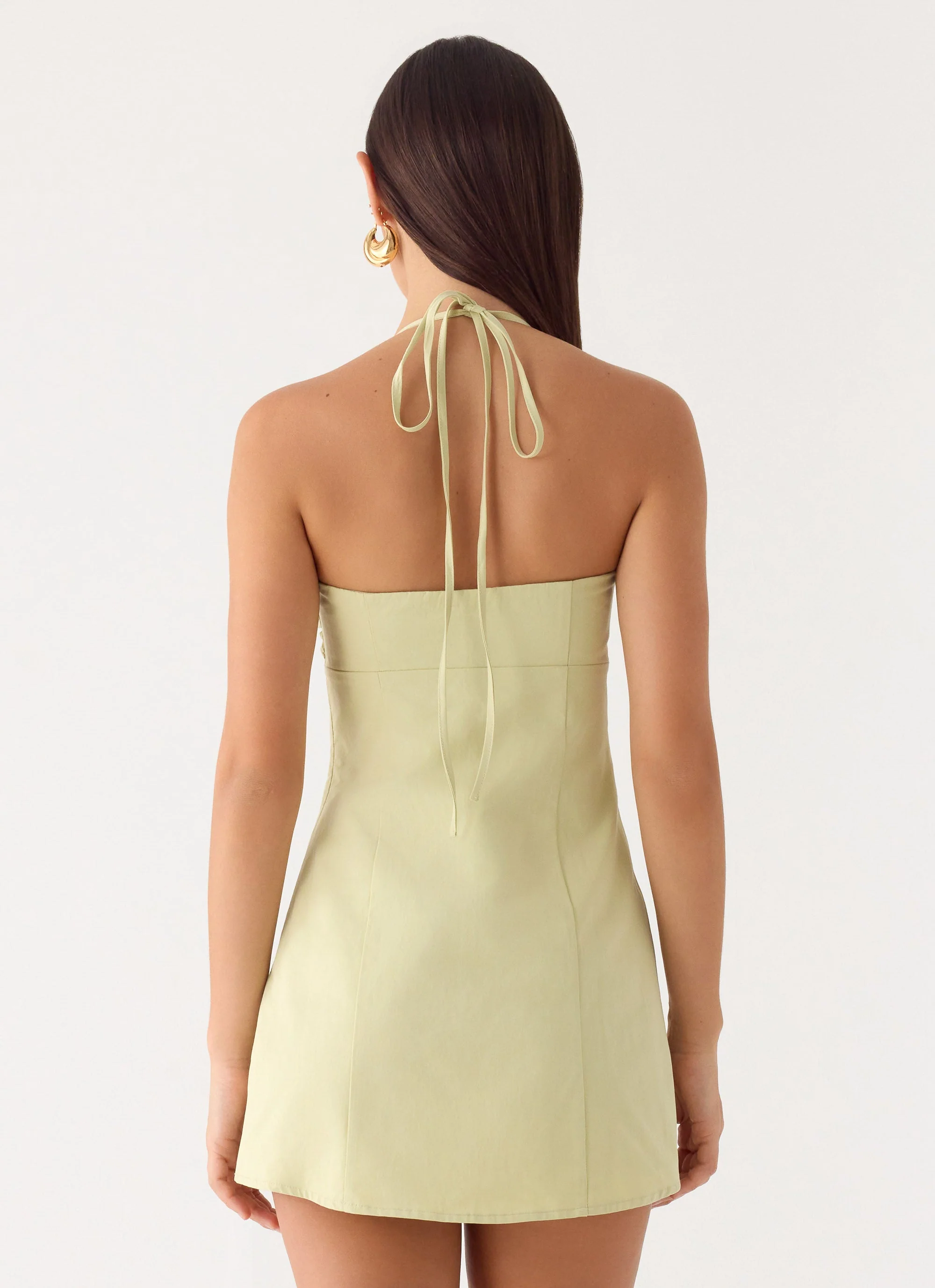 Leah Halter Mini Dress - Sage - Image 4