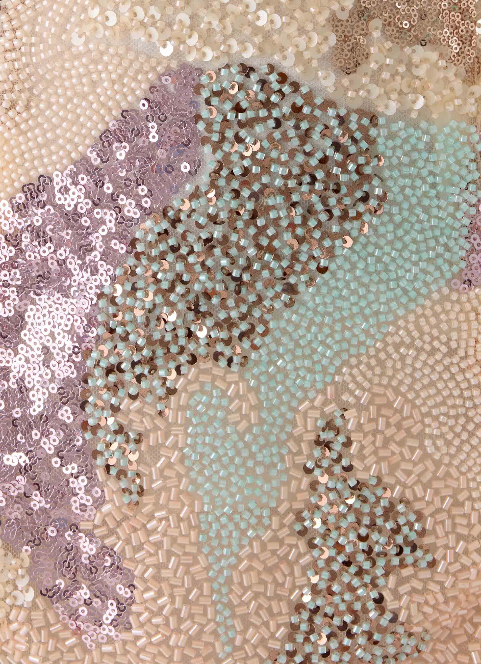 Leena Strapless Beaded Mini Dress - Swirl Sequin - Image 8