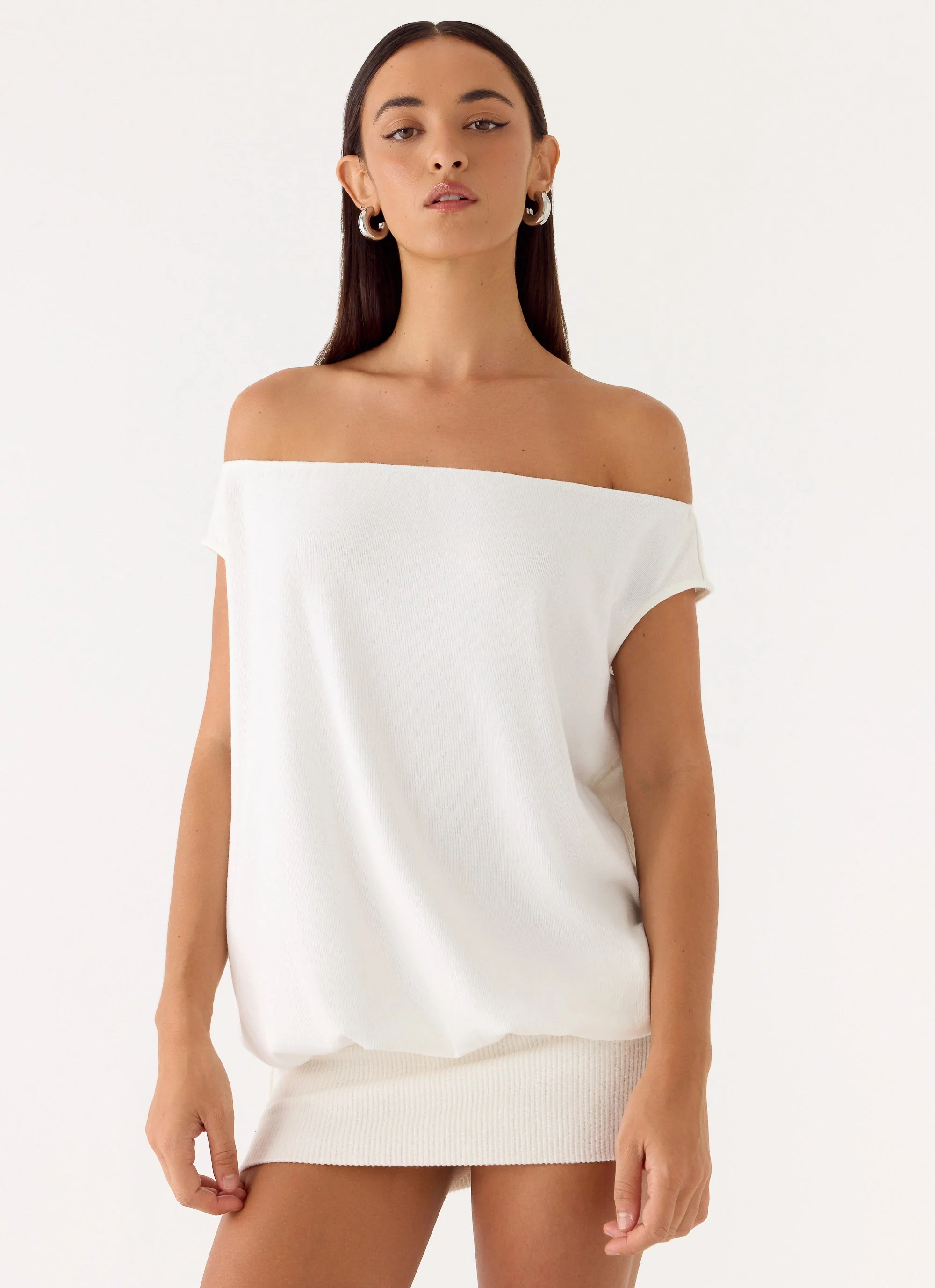 Leighken Knit Mini Dress - White - Image 8