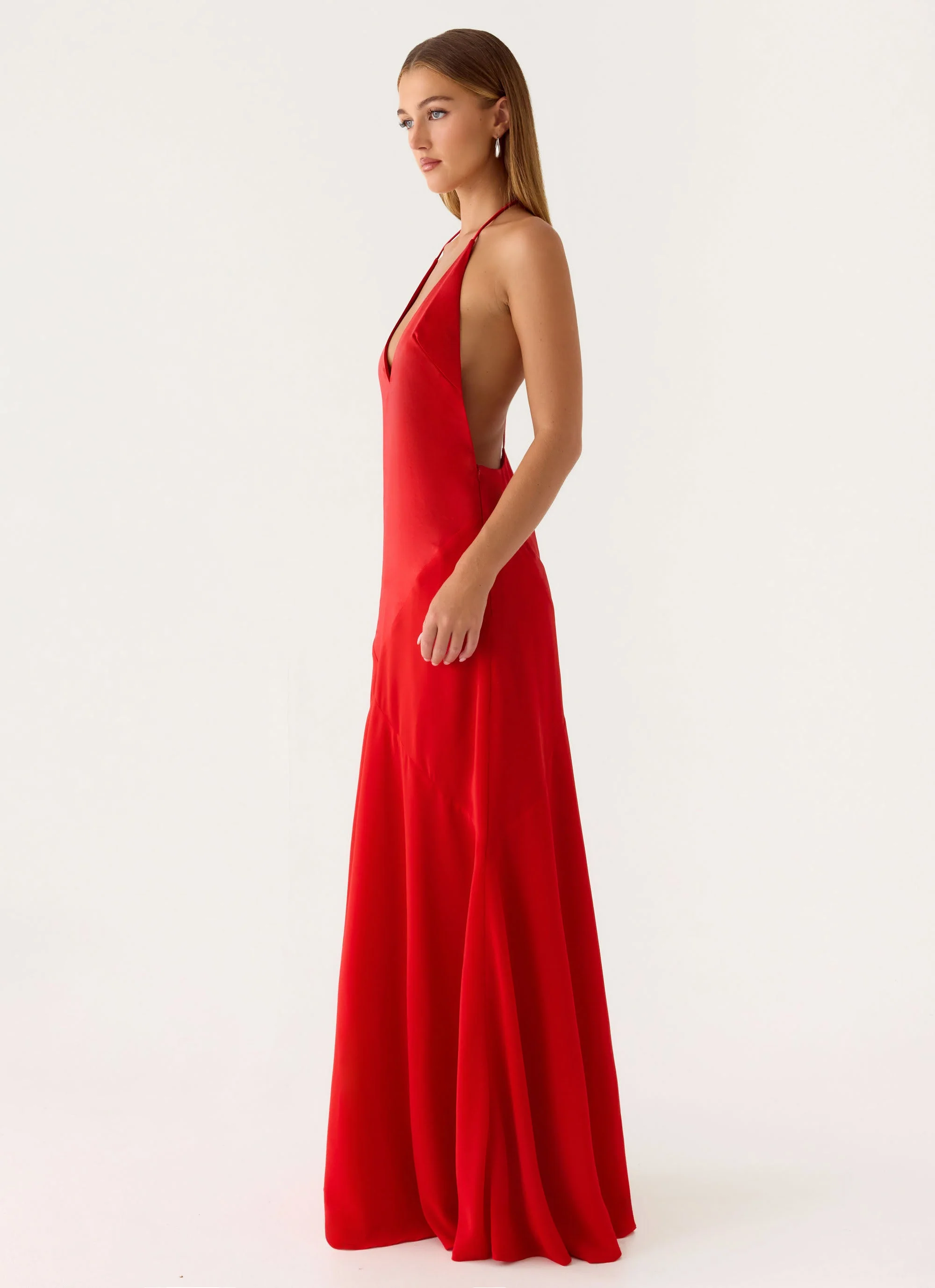 Leilah Maxi Dress - Cherry - Image 3