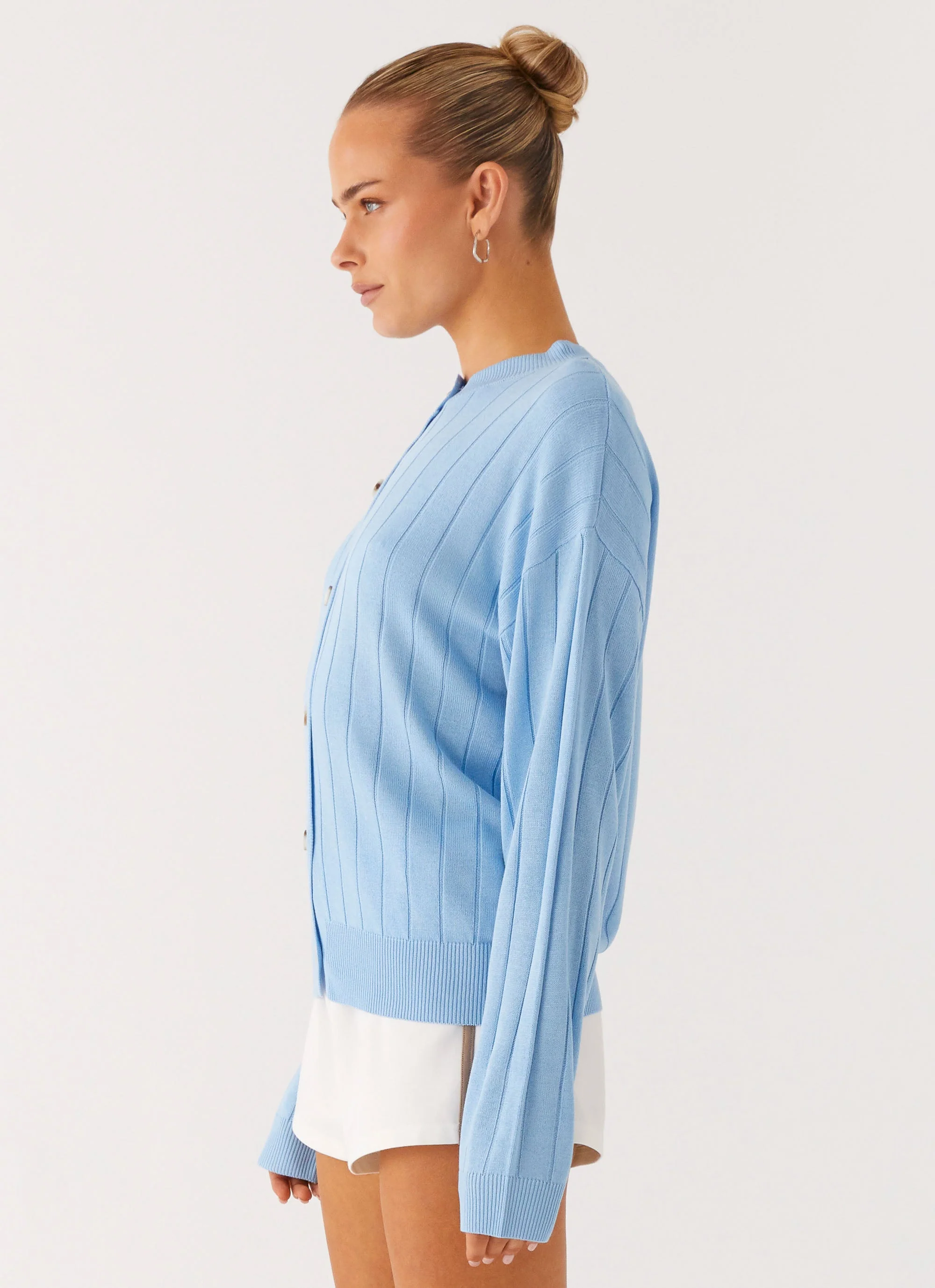 Leo Oversized Cardigan - Sky Blue - Image 2