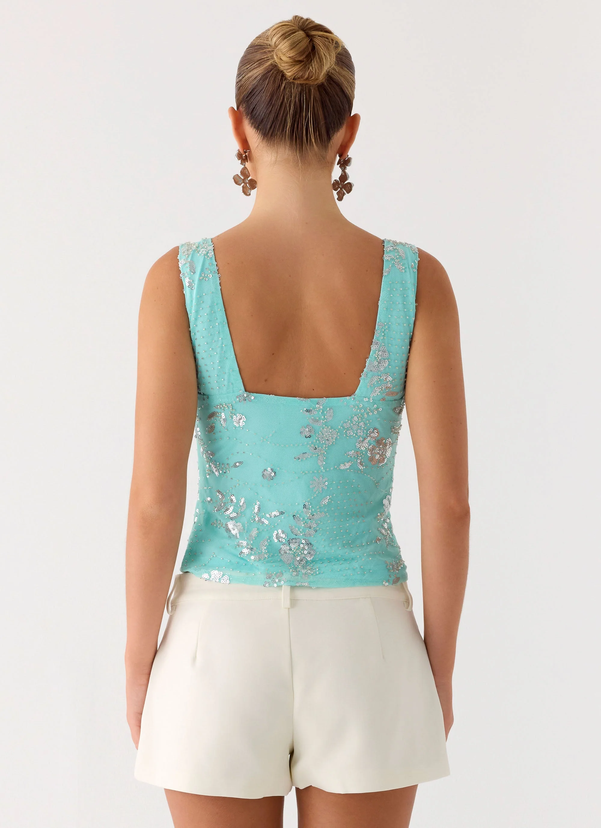 Leone Top - Aqua - Image 3