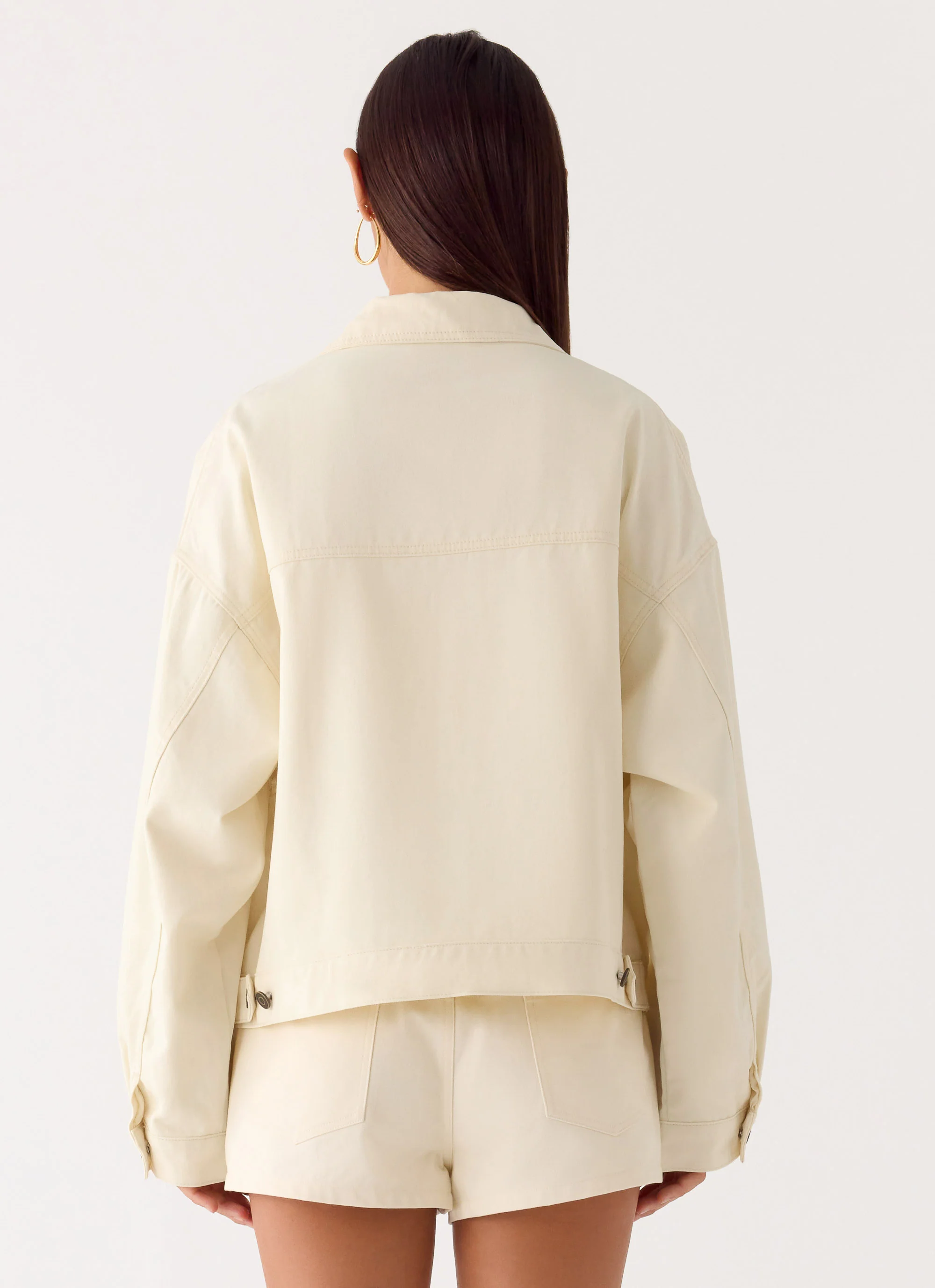 Lewis Drill Jacket - Ivory - Image 3