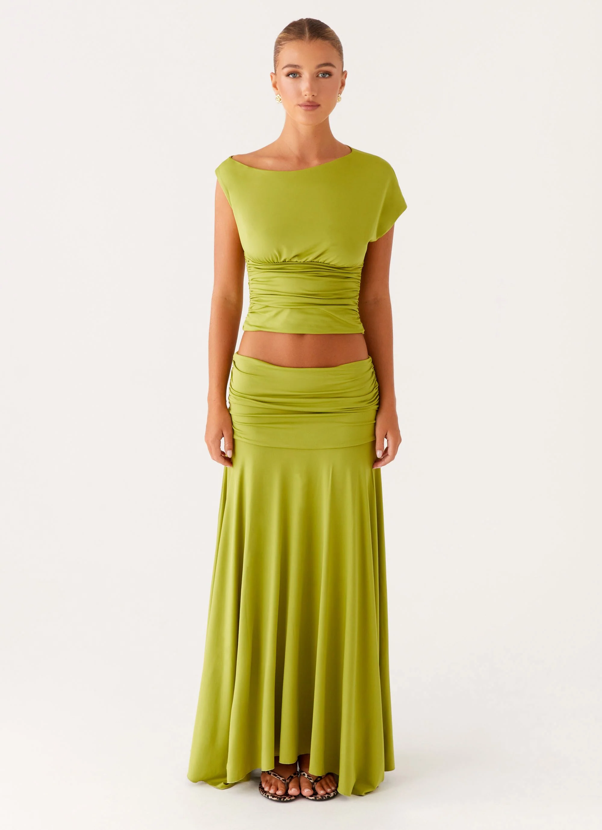 Liana Asymmetrical Top - Green - Image 3