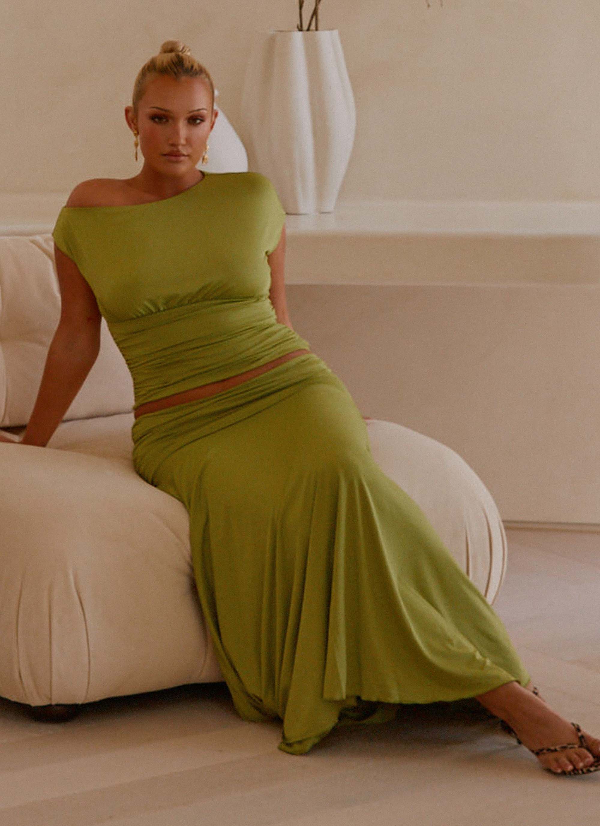 Liana Asymmetrical Top - Green - Image 7
