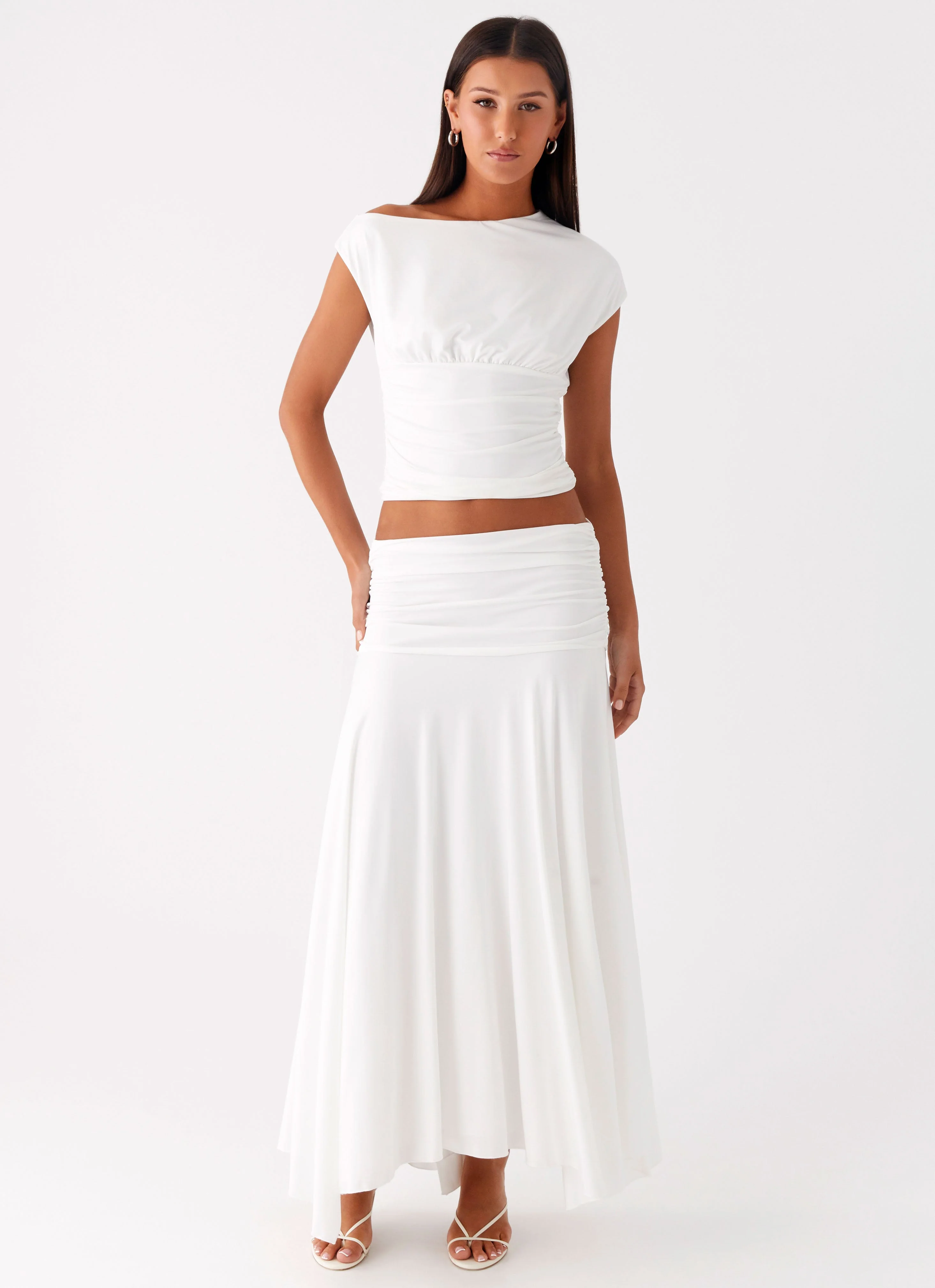 Liana Asymmetrical Top - White - Image 5