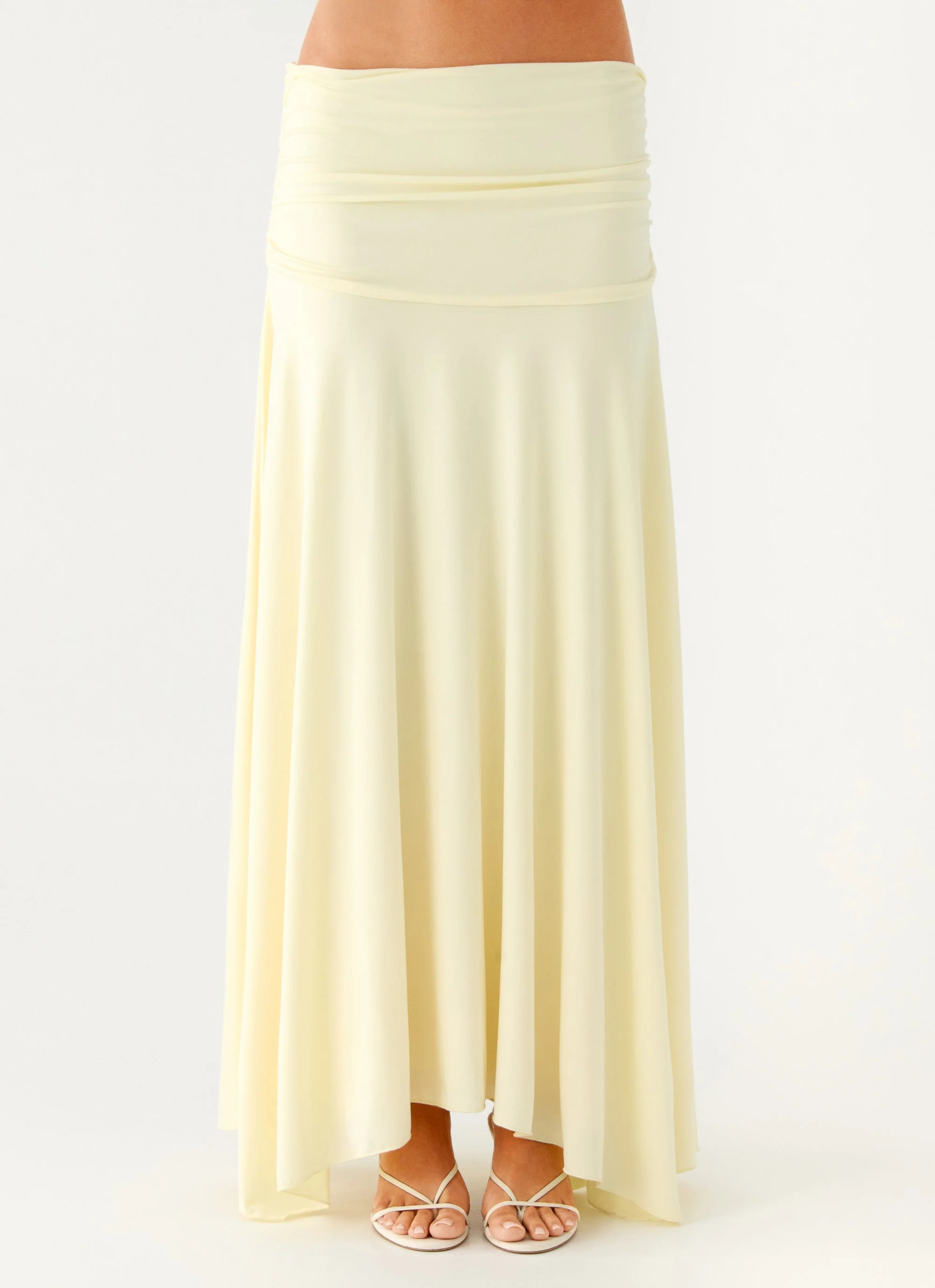 Liana Ruched Maxi Skirt - Yellow - Image 2