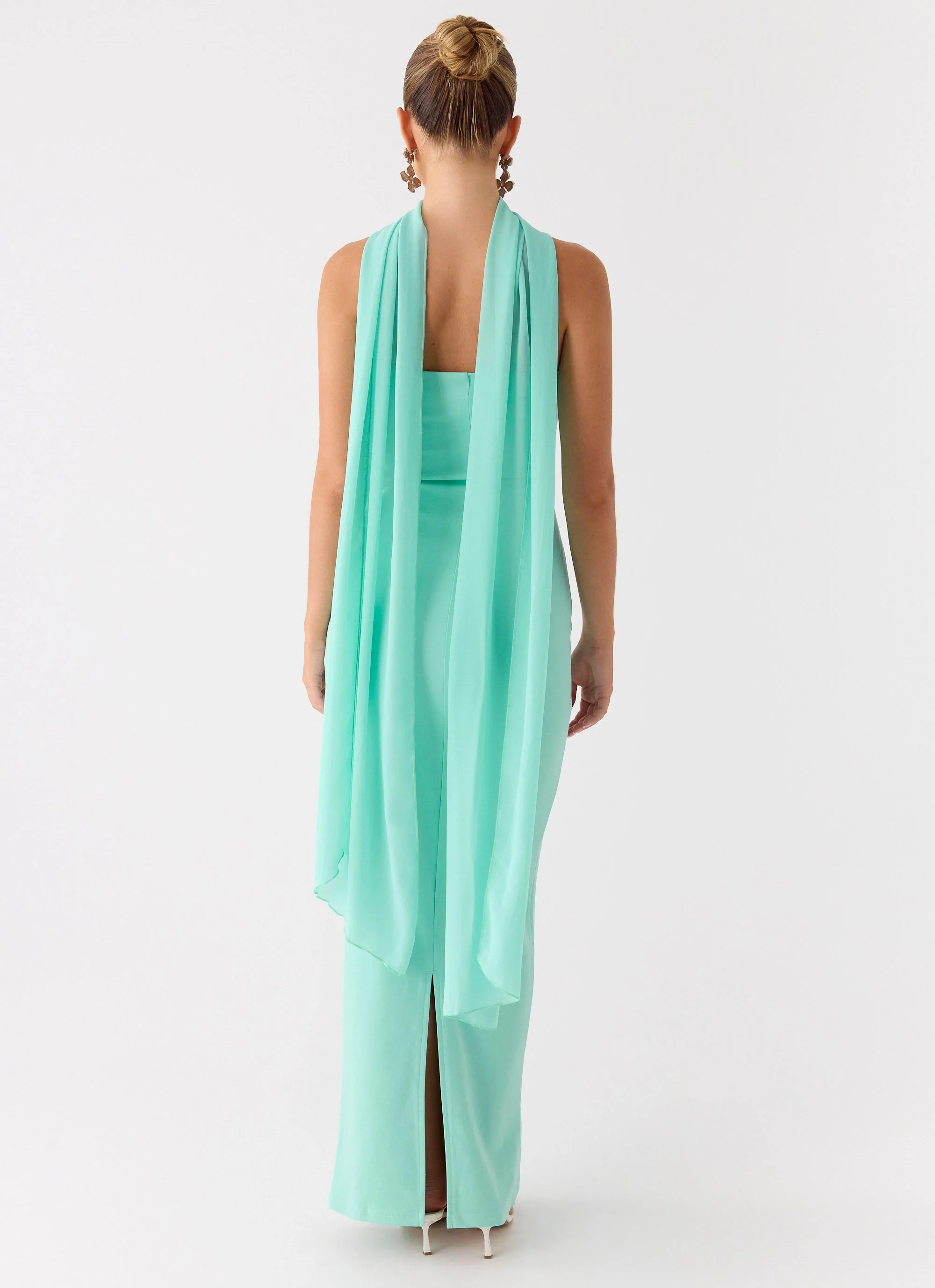 Libra Maxi Dress - Aqua - Image 3