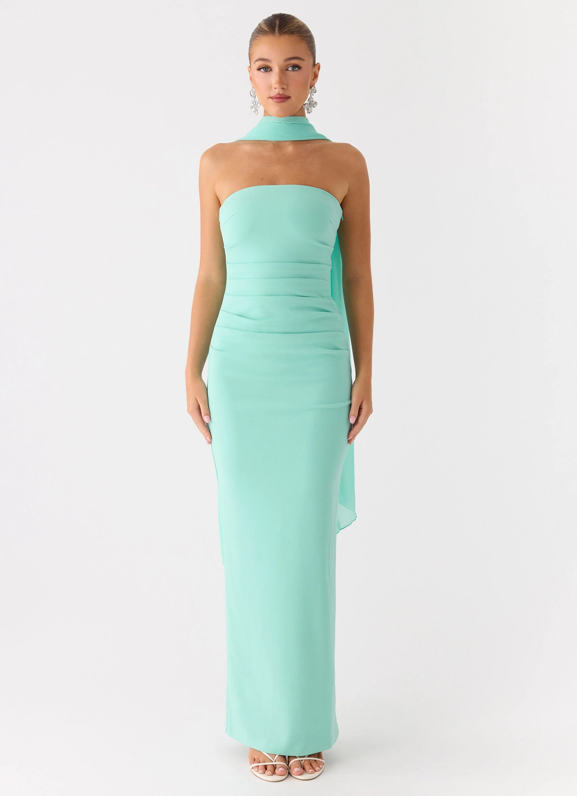 Libra Maxi Dress - Aqua - Image 4