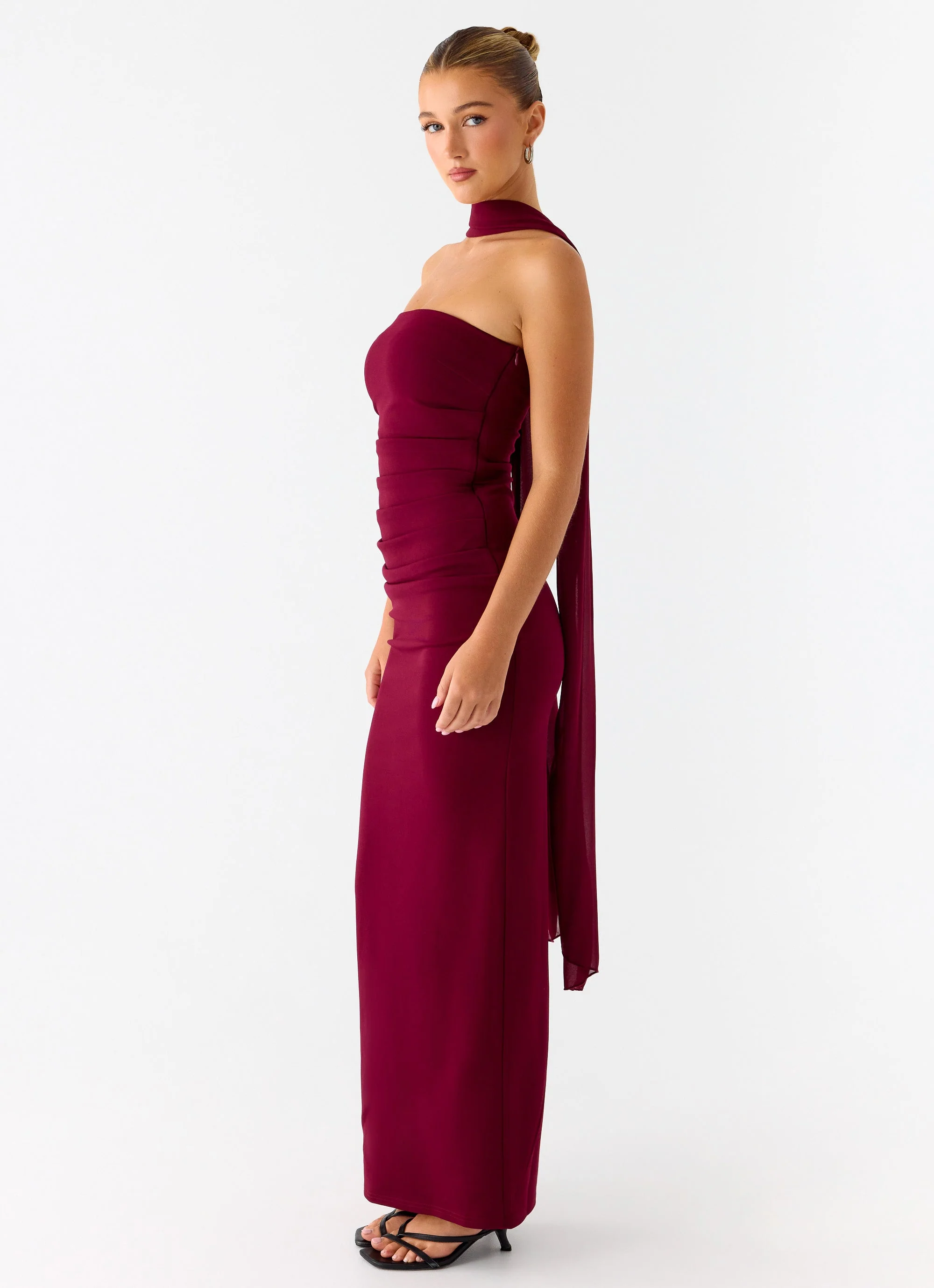Libra Maxi Dress - Dark Cherry - Image 2