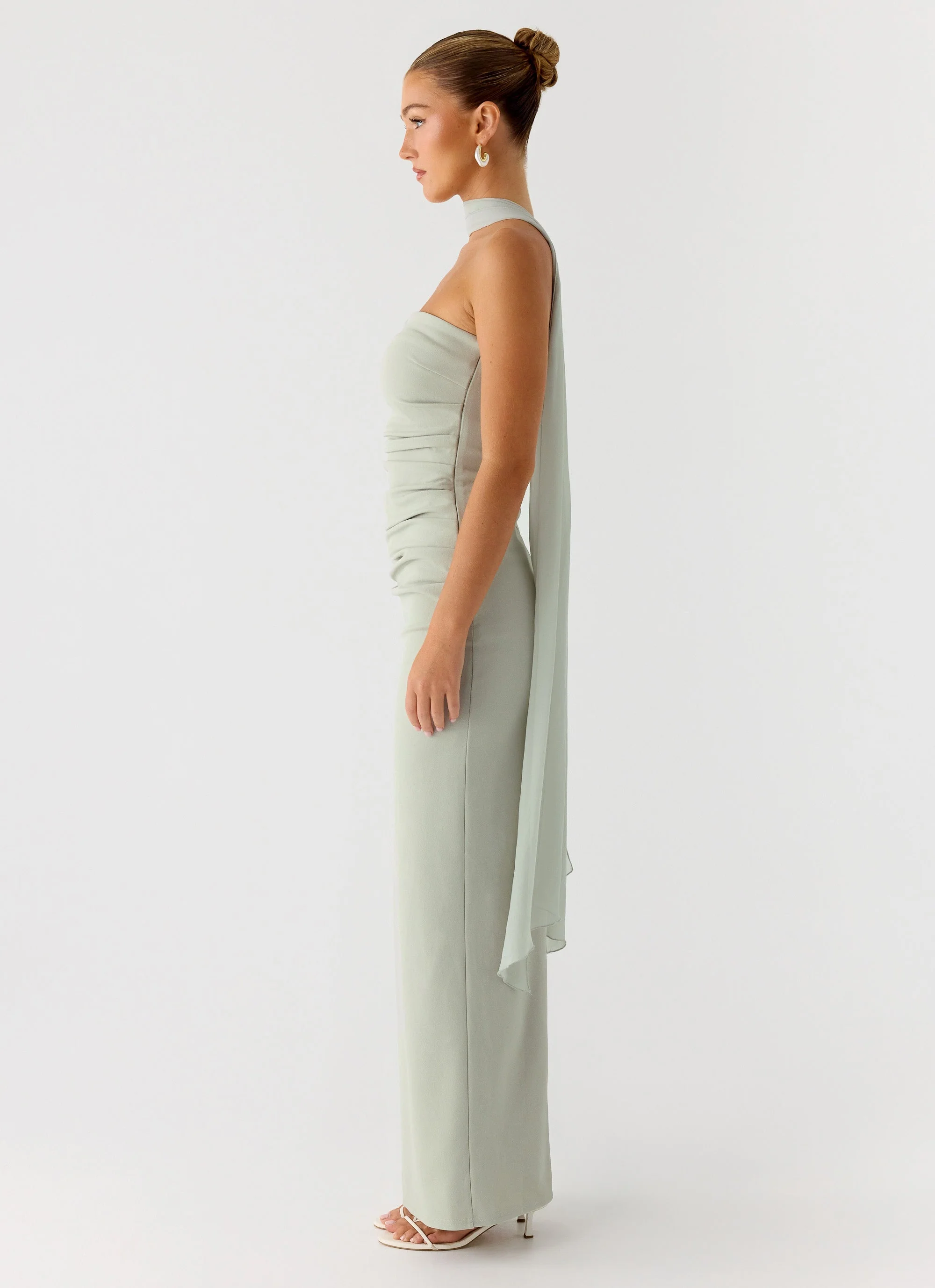 Libra Maxi Dress - Pastel Sage - Image 2