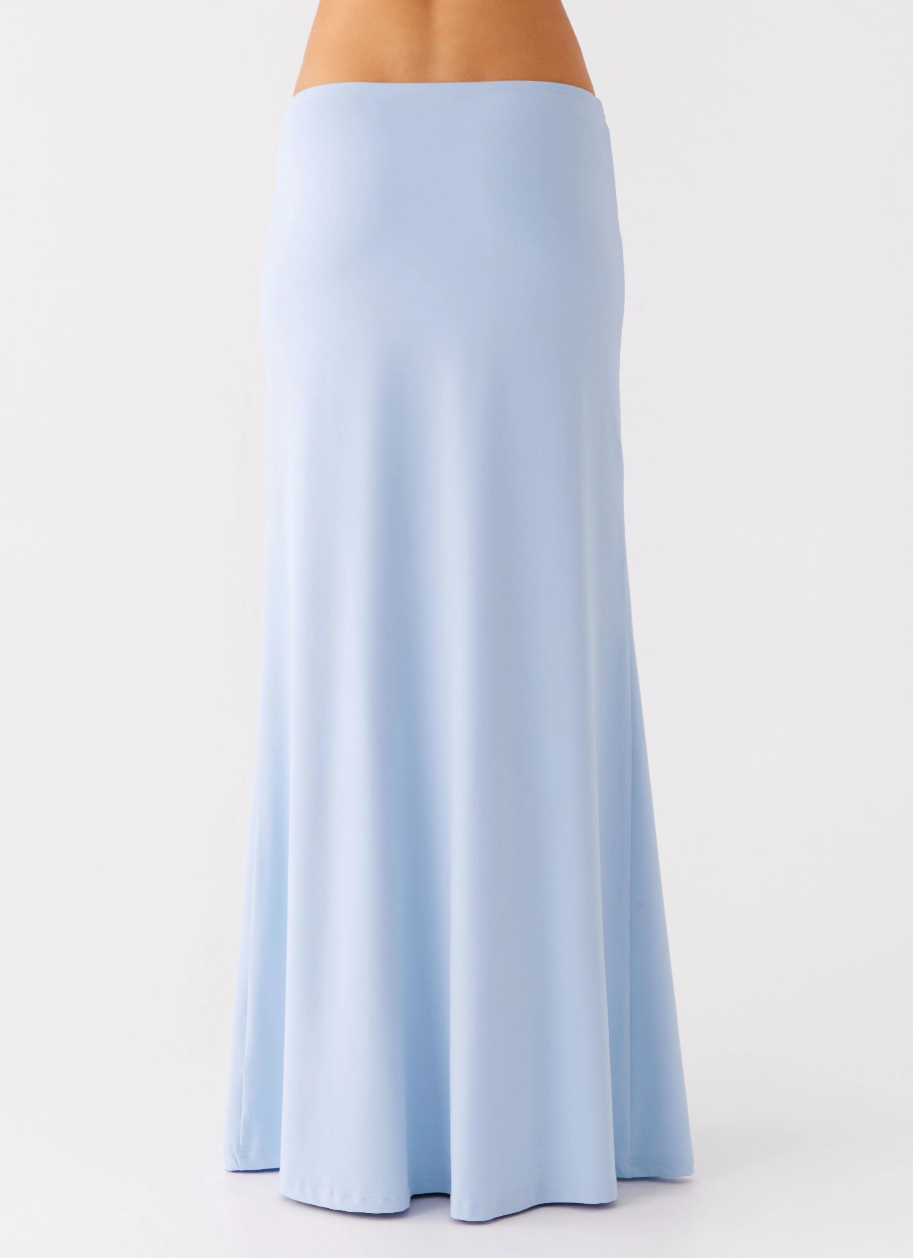 Like A Flower Maxi Skirt - Baby Blue - Image 4
